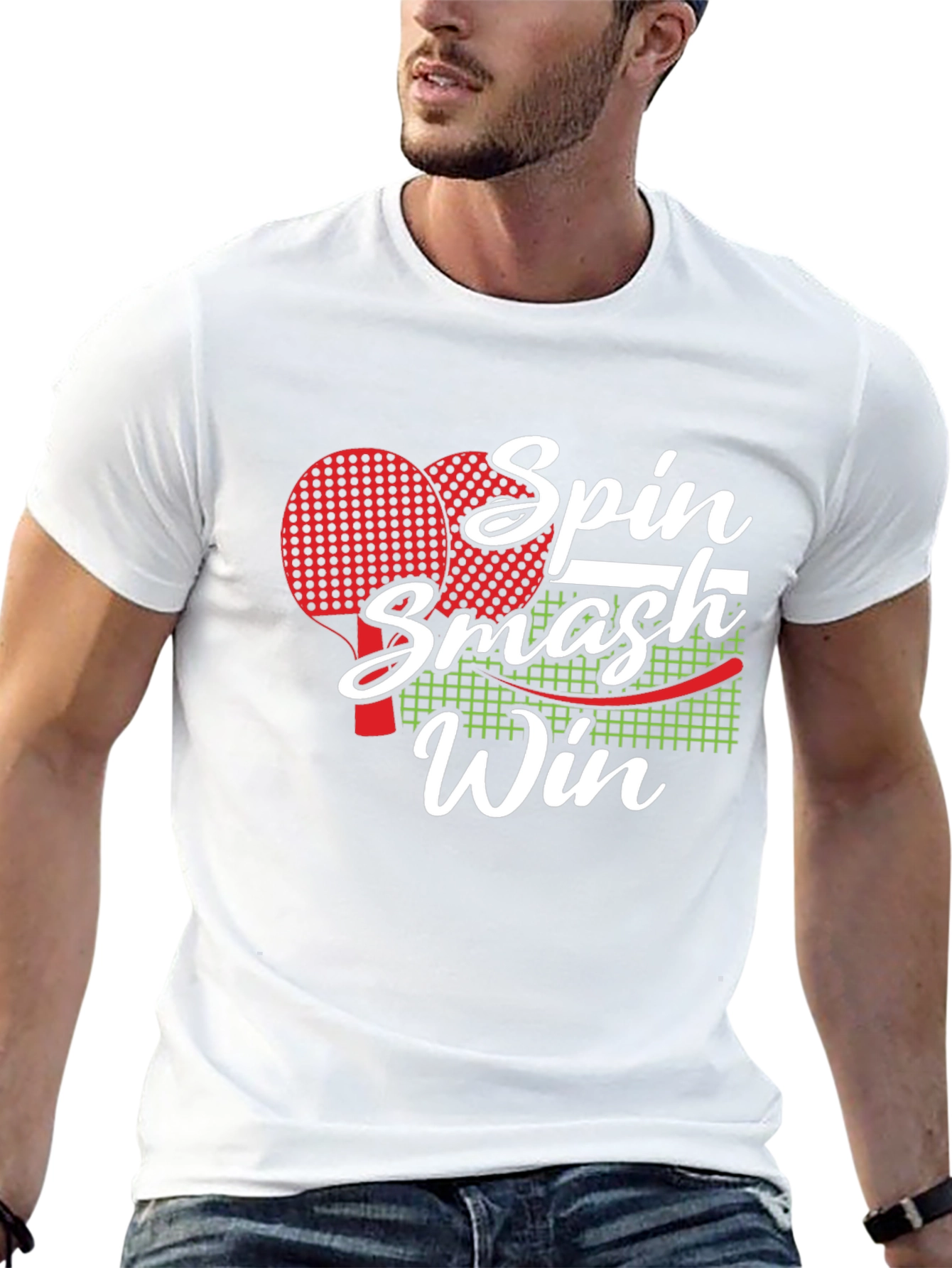 Spin Smash Win Table Tennis T-Shirt