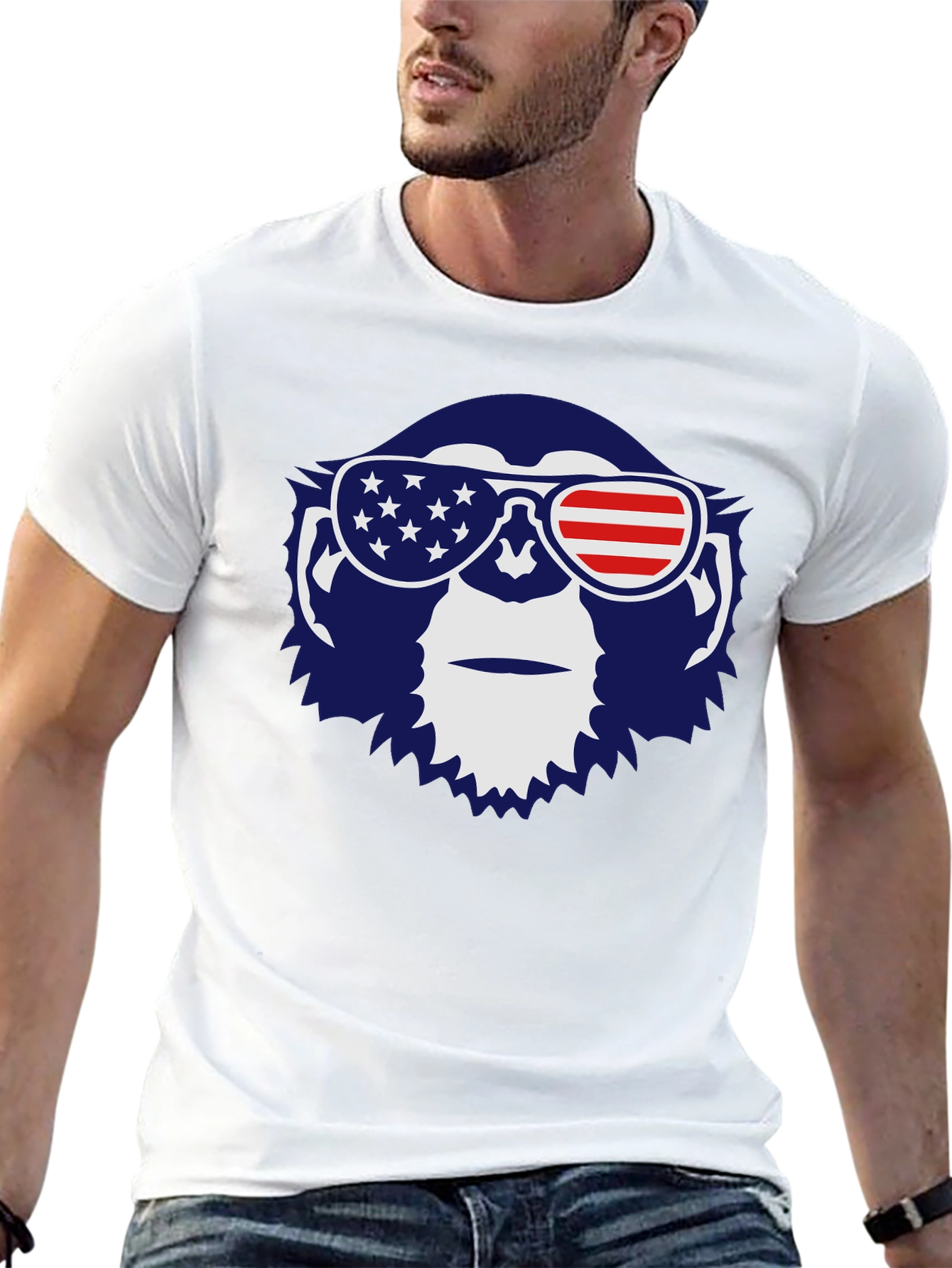 Patriotic Monkey Graphic Tee