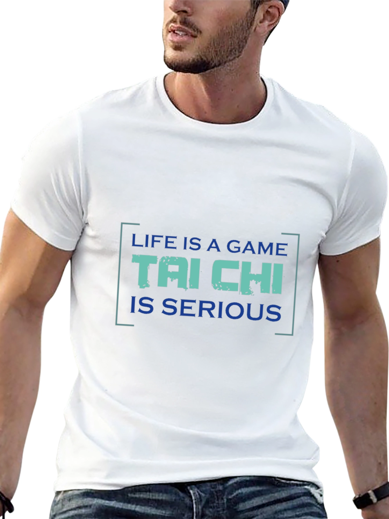 Tai Chi Graphic Tee: Life is a Game Seriously
