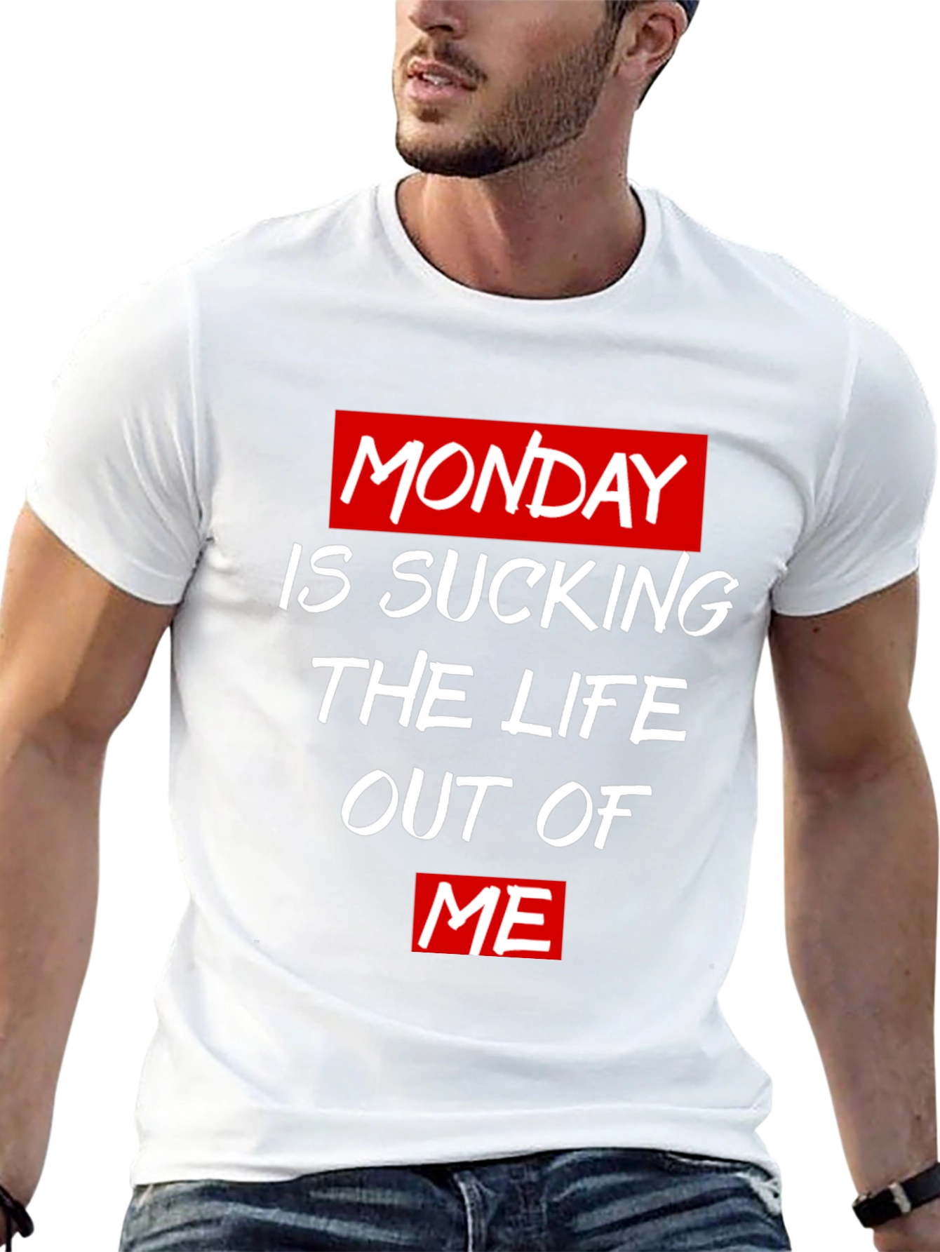 Monday Life Sucking T-Shirt - Black Cotton Tee