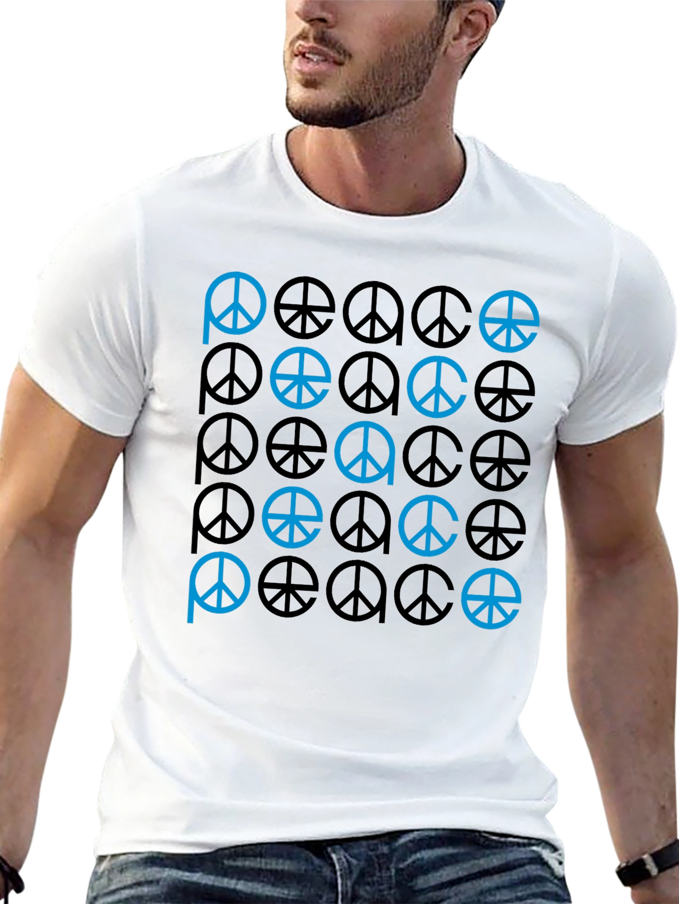 Peace Symbol T-Shirt - Geometric Graphic Tee