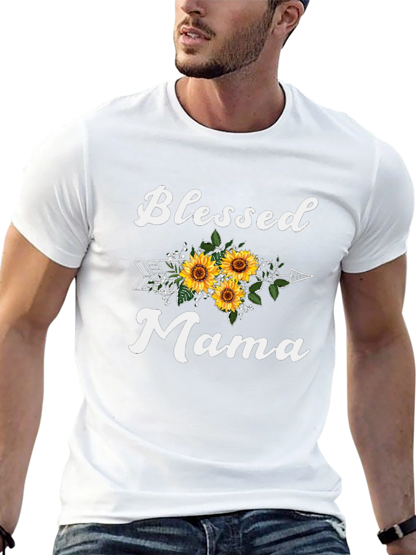 Blessed Mama Sunflower Graphic Tee