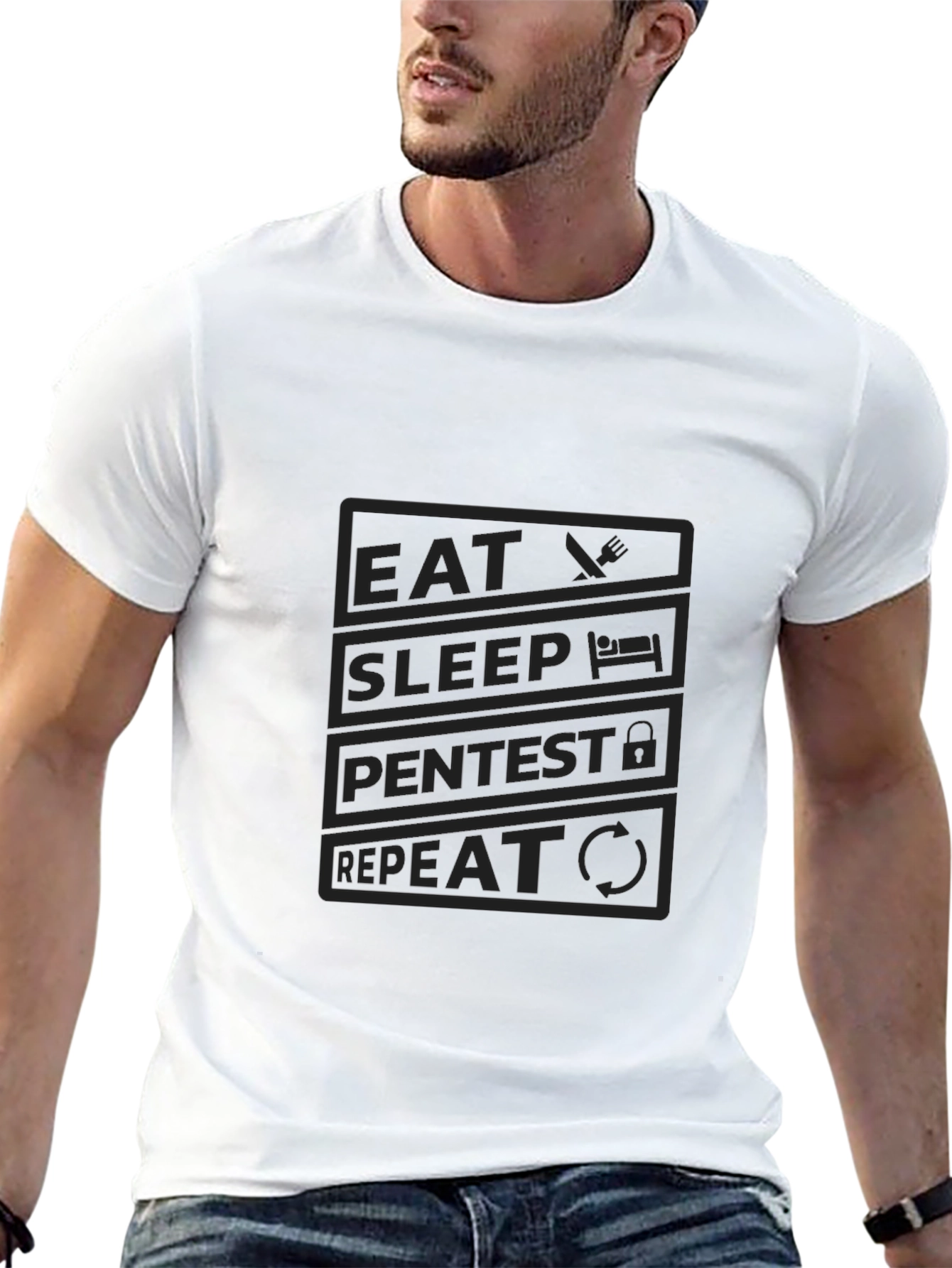 Eat Sleep Pentest Repeat T-Shirt - Hacker Tee