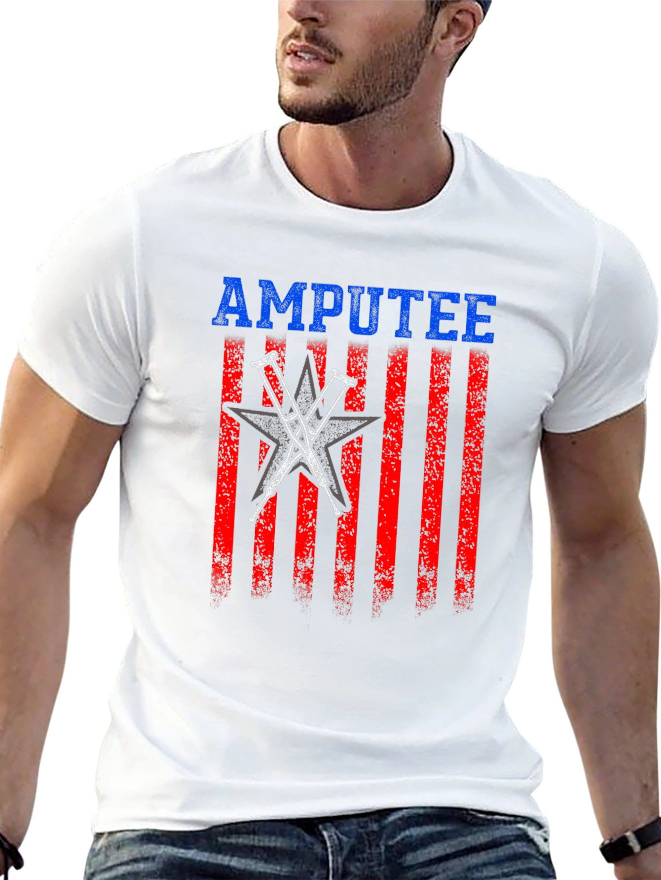 Amputee Pride T-Shirt - Patriotic Design