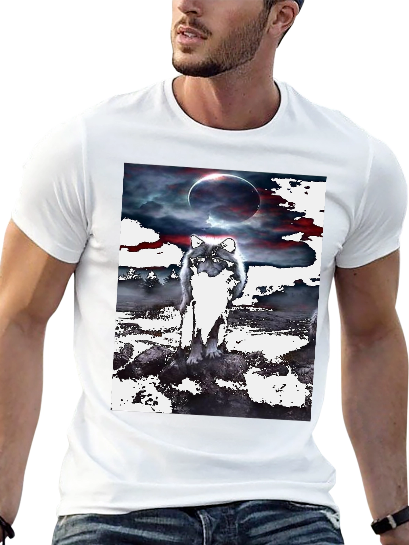 Wolf Eclipse Graphic Tee