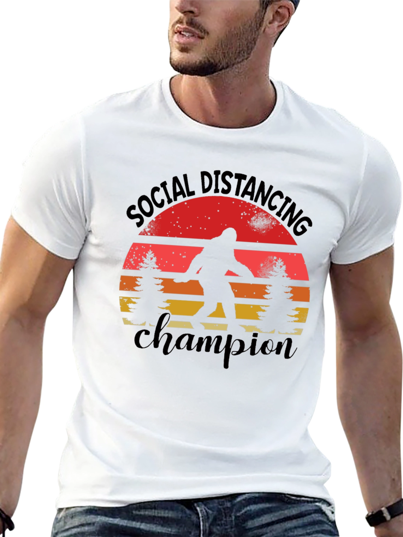 Social Distancing Champion Bigfoot T-Shirt