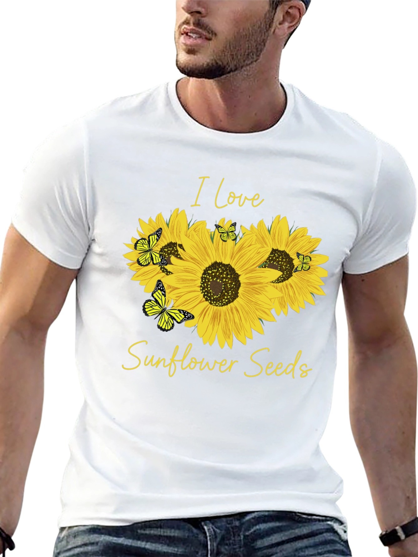 I Love Sunflower Seeds Graphic T-Shirt