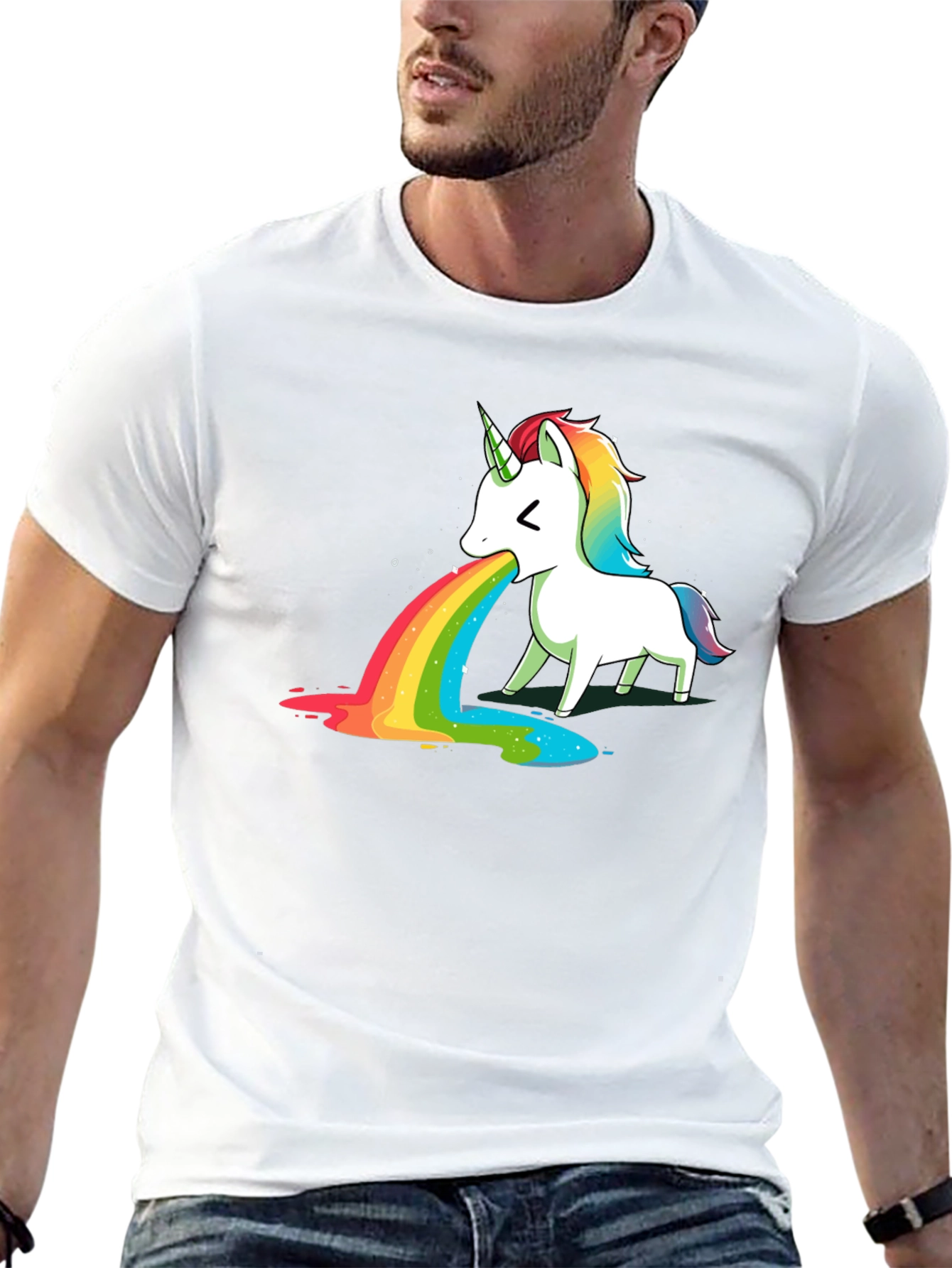 Unicorn Puking Rainbow T-Shirt