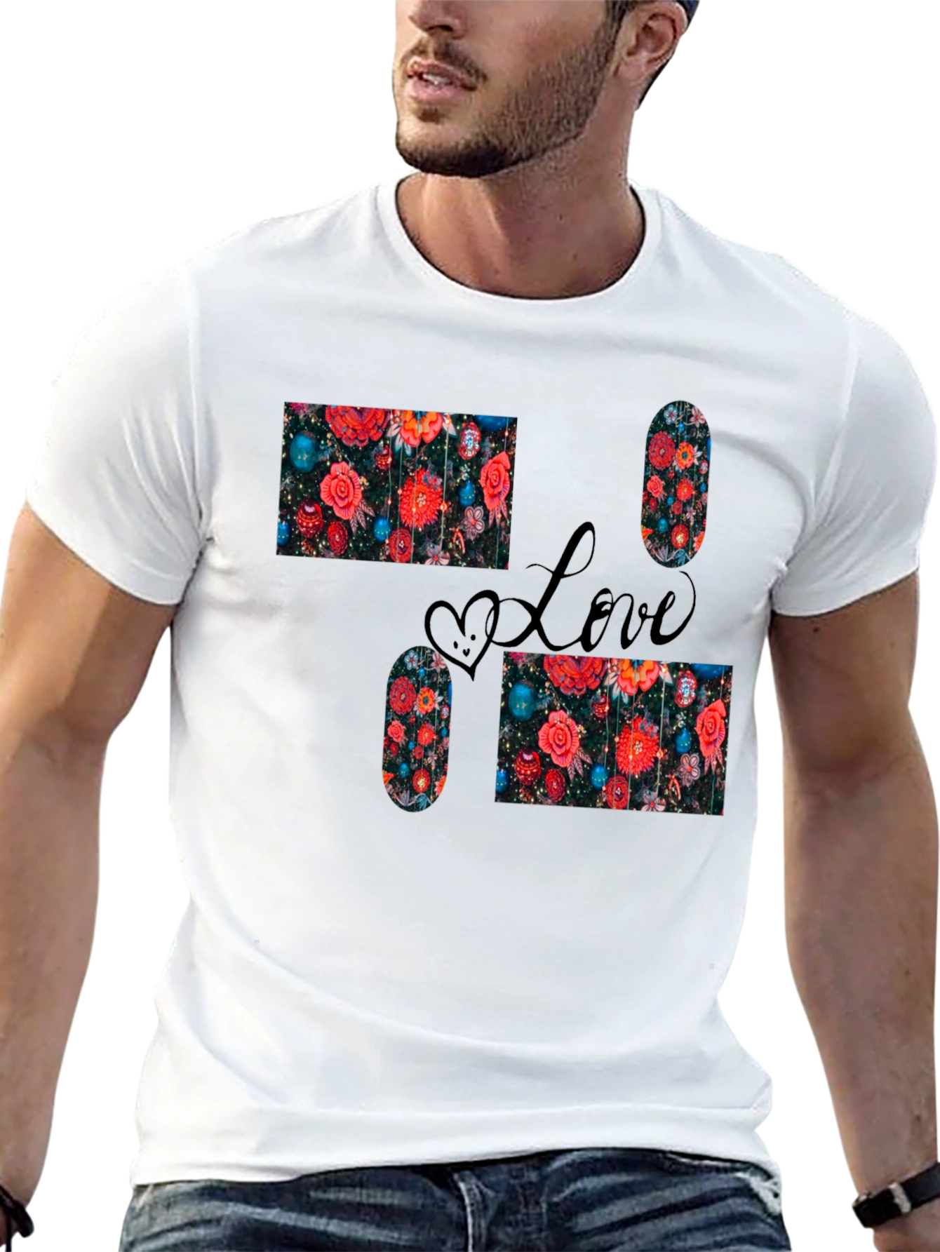 Love Floral Pattern T-Shirt