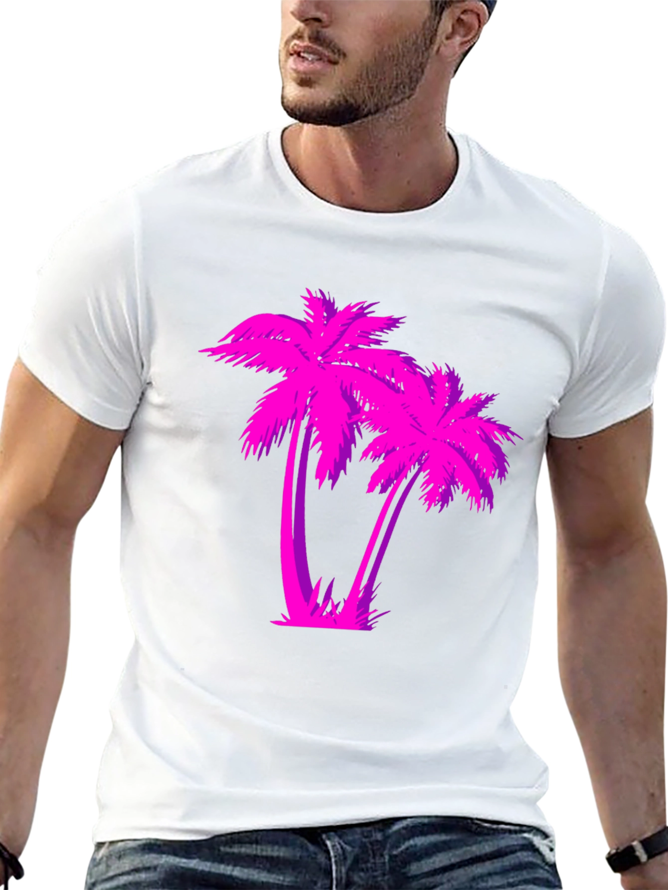Retro Palm Tree Graphic T-Shirt