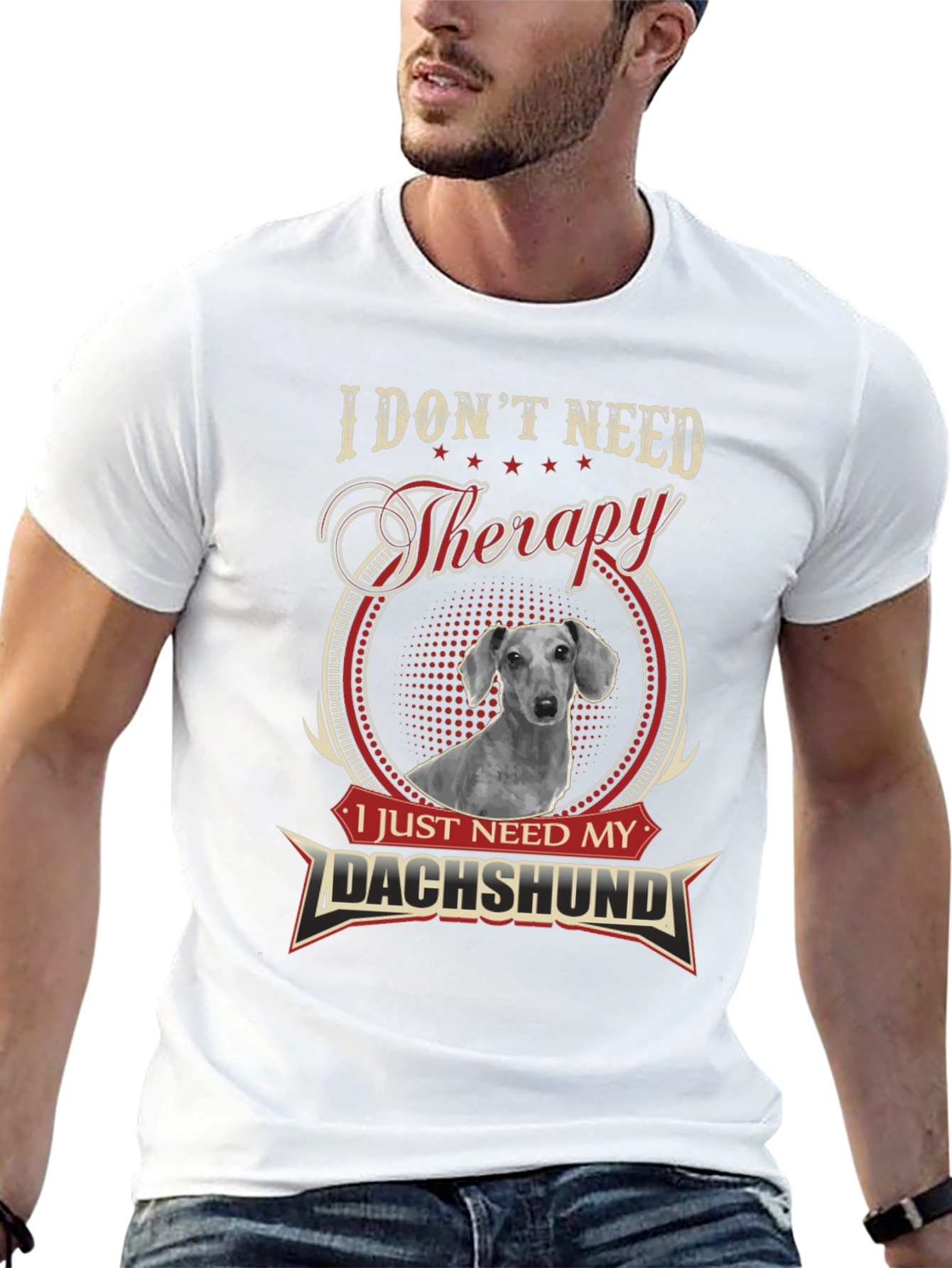 Dachshund Therapy T-Shirt - Funny Dog Lover Tee