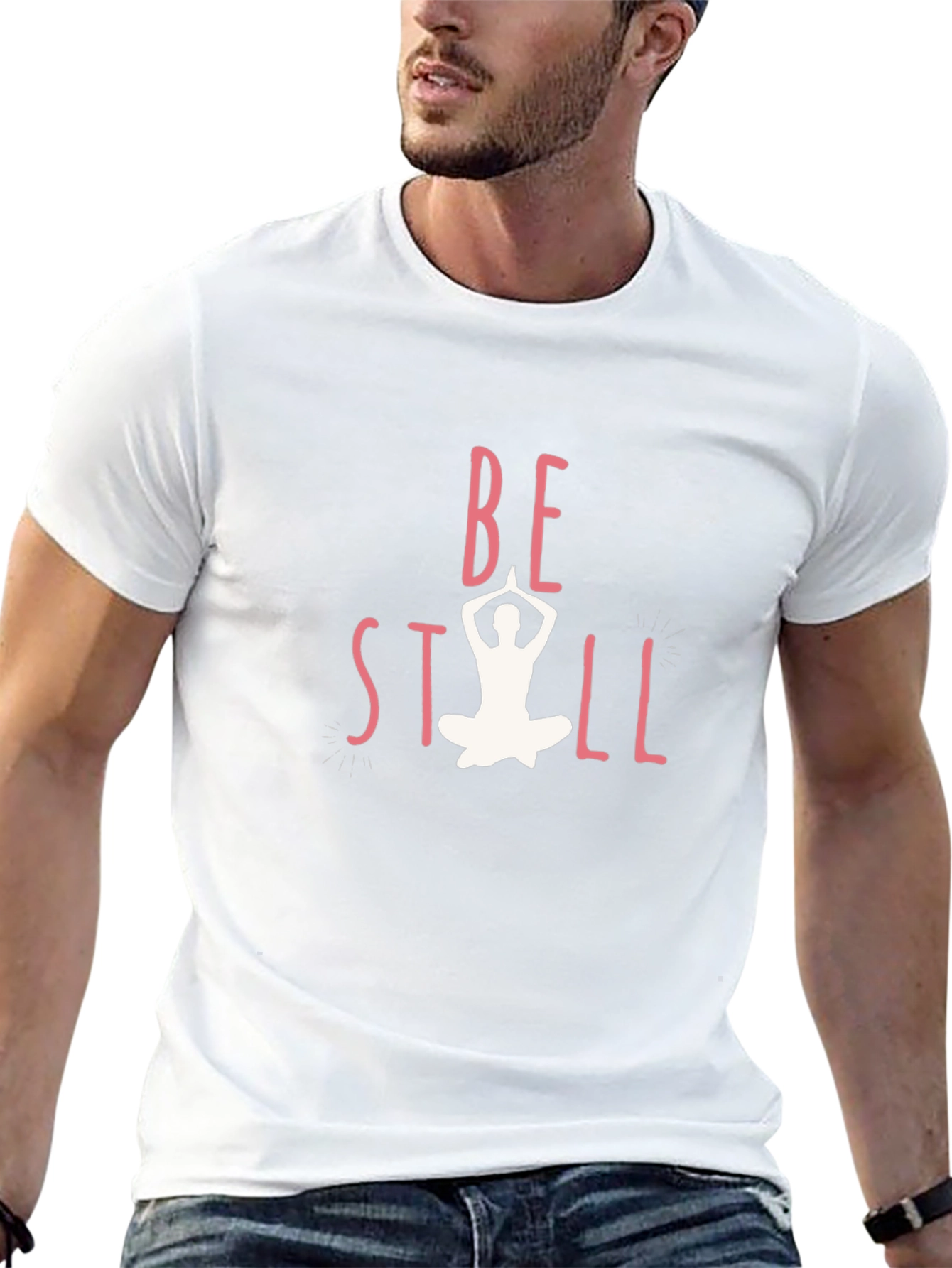 Be Still Yoga Graphic Black T-Shirt