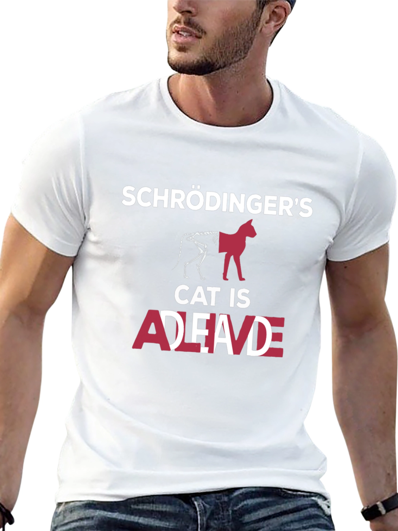 Schrödingers Cat T-Shirt: Dead & Alive Funny Physics Tee