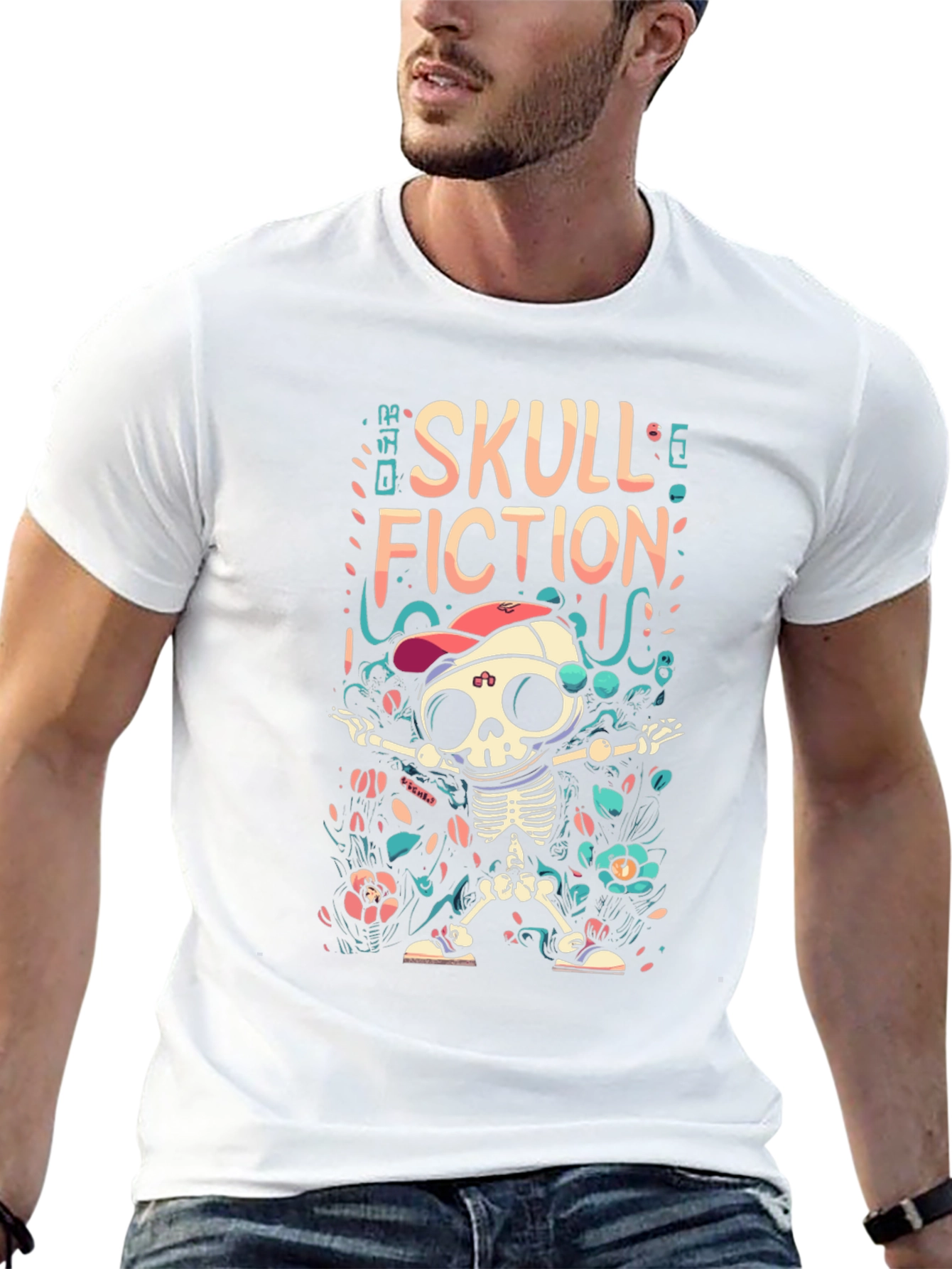 Skull Fiction Graphic T-Shirt