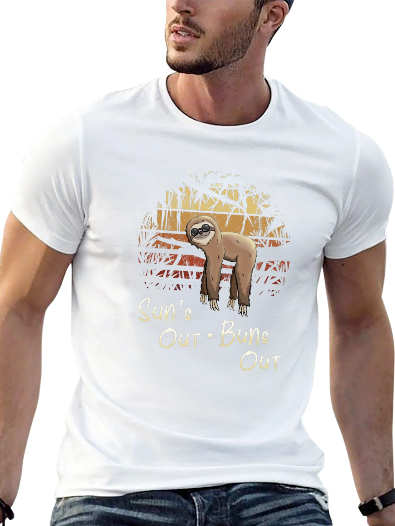Suns Out Buns Out Sloth Graphic Tee