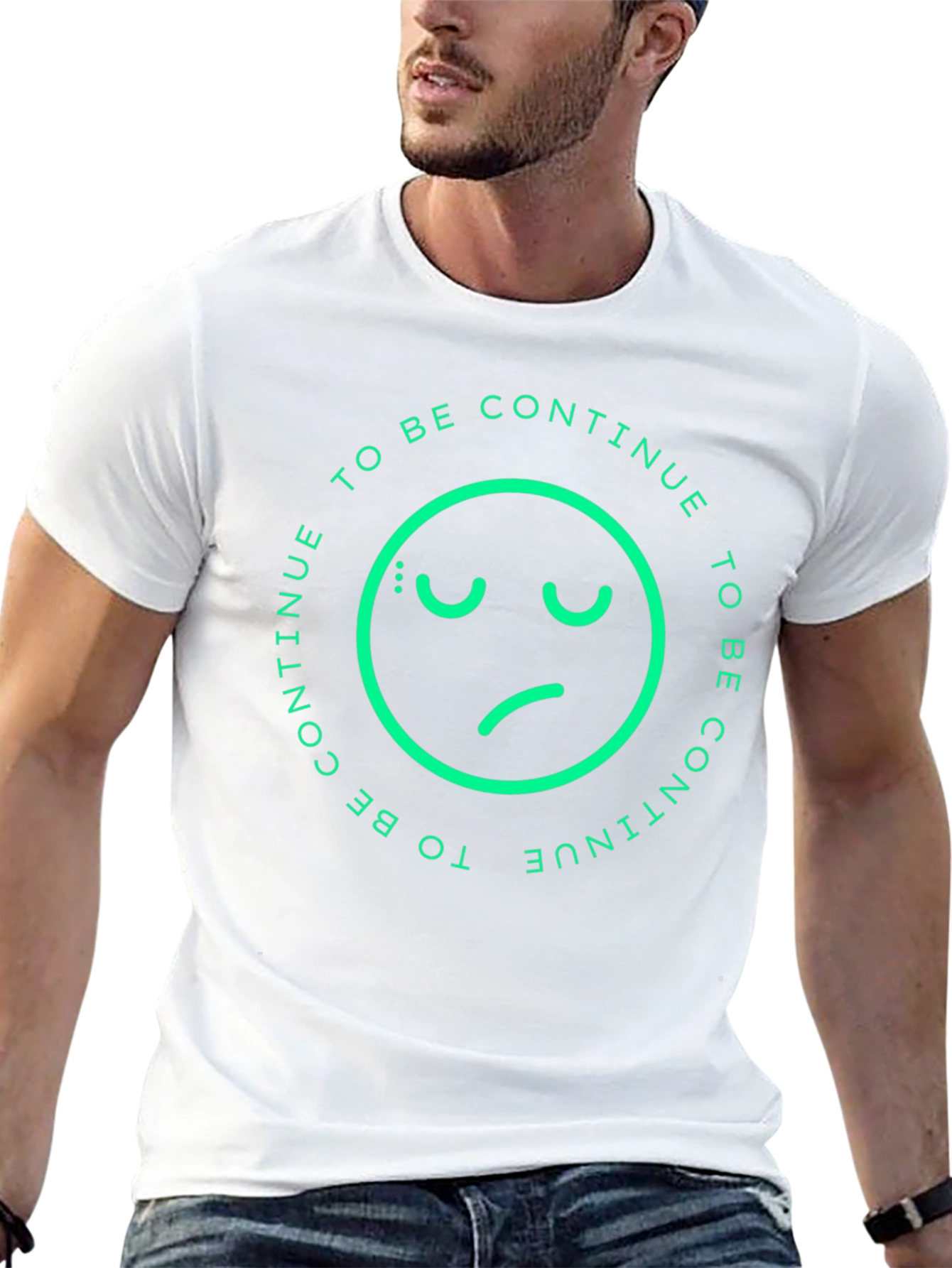 Sad Emoji To Be Continue Black T-Shirt