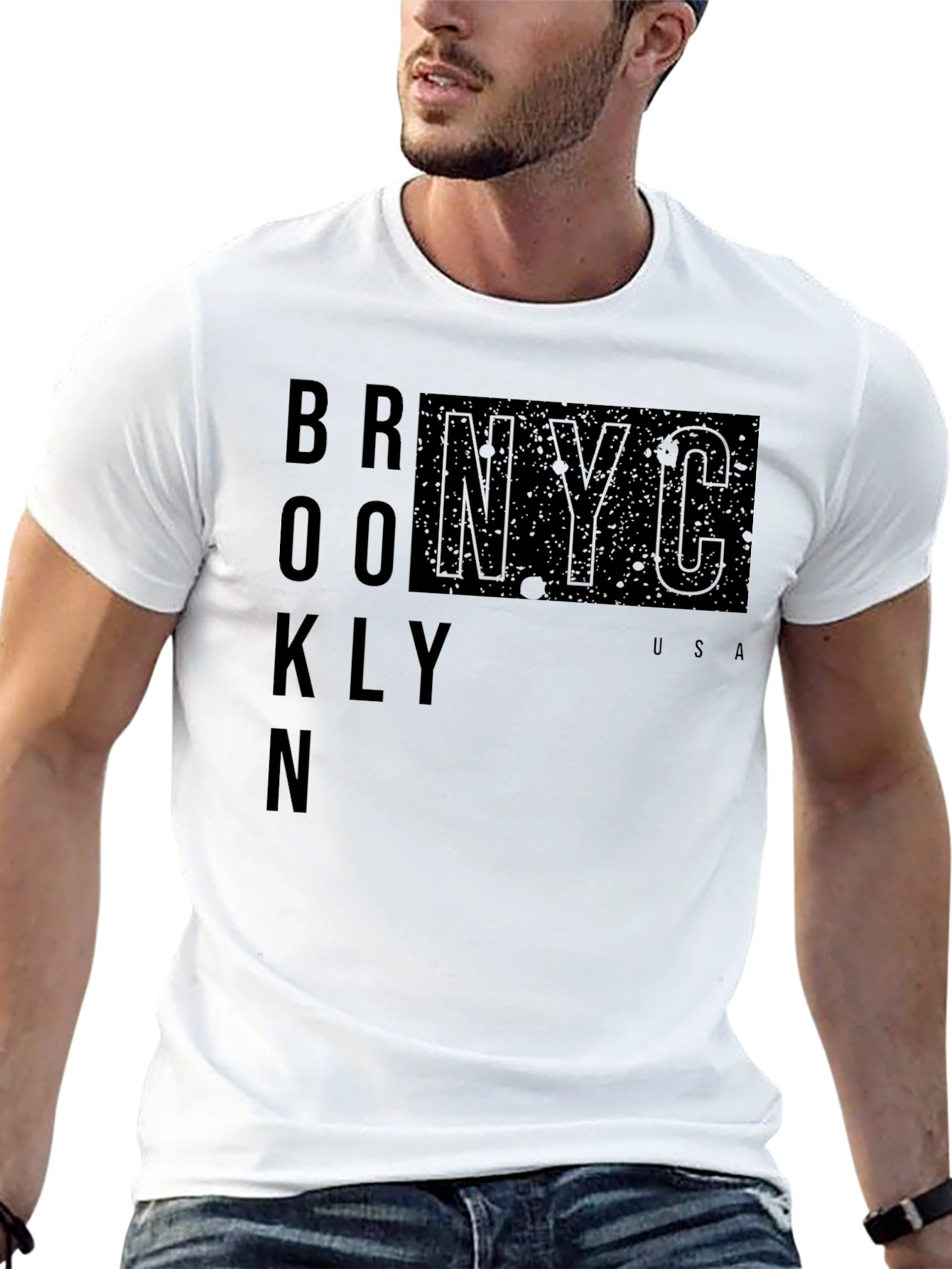 Brooklyn NYC Graphic Print Black T-Shirt
