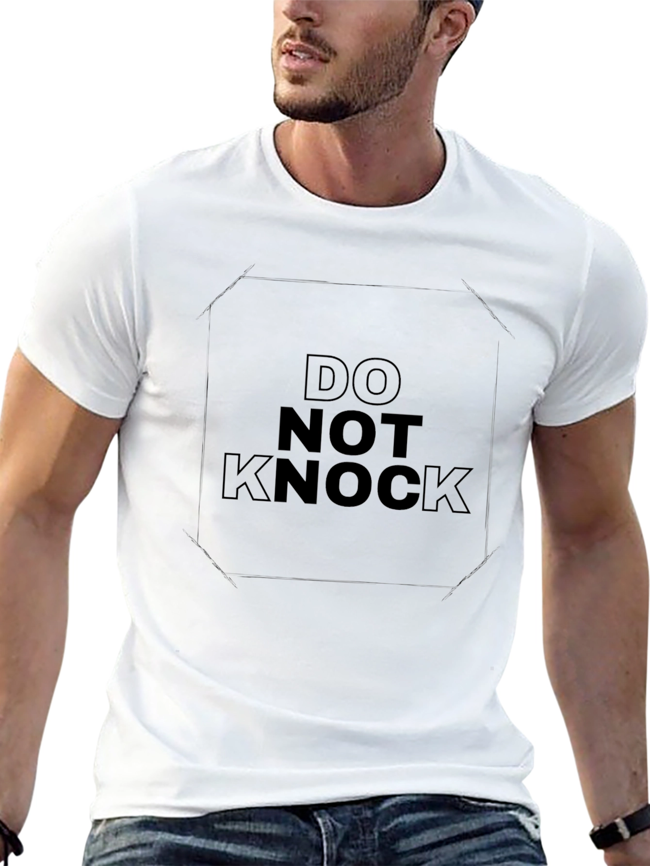 Do Not Knock Graphic Tee - Black