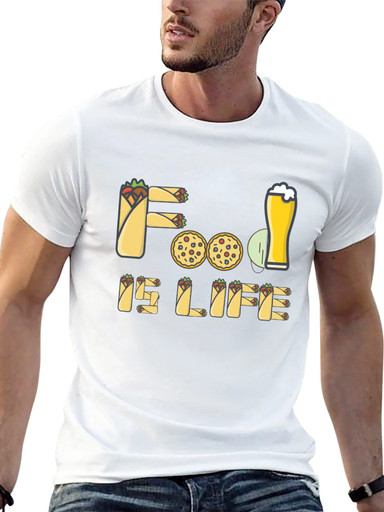 Food is Life Graphic T-Shirt