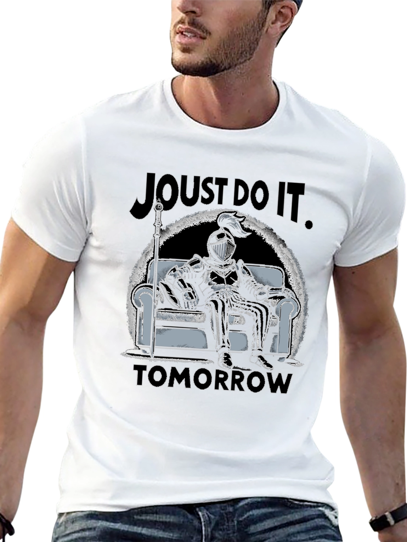 Joust Do It Tomorrow T-Shirt - Knight Design
