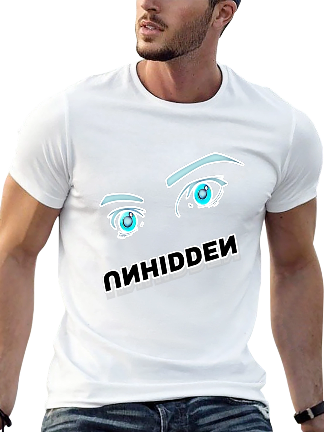 Anime Eyes Graphic Black Tee
