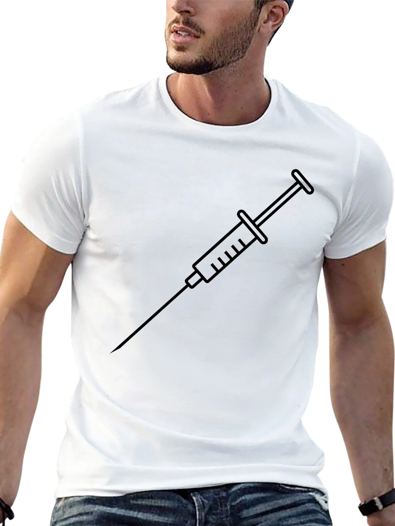 Black Syringe Graphic T-Shirt - Modern & Edgy Tee