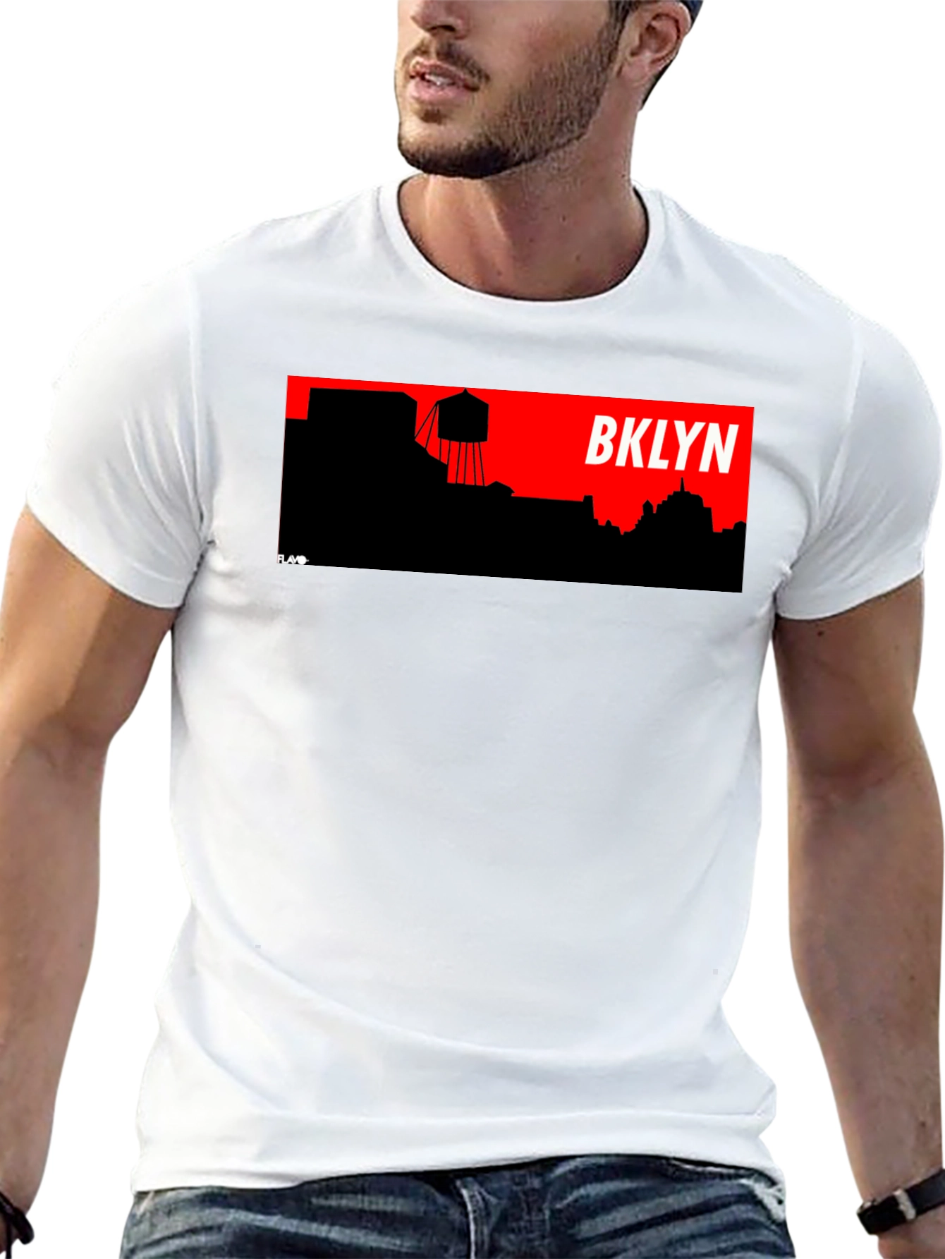 Brooklyn Skyline Graphic Tee - Black