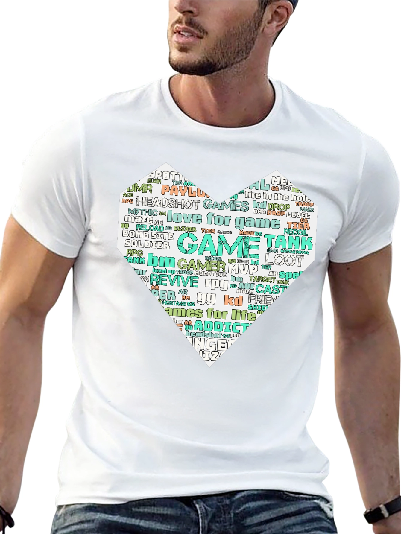 Gamer Heart T-Shirt - Love for Gaming