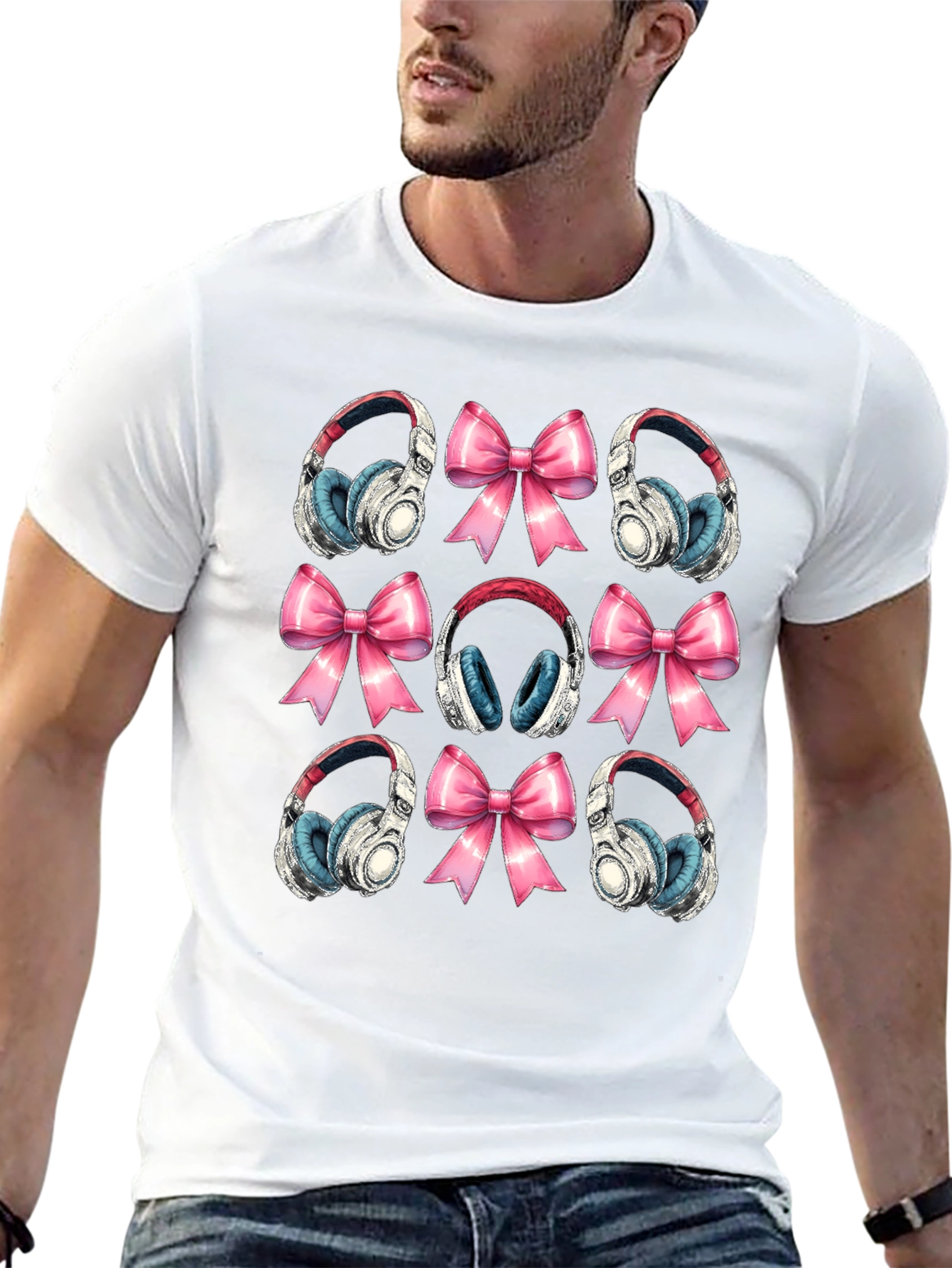 Headphones & Bows Graphic Tee