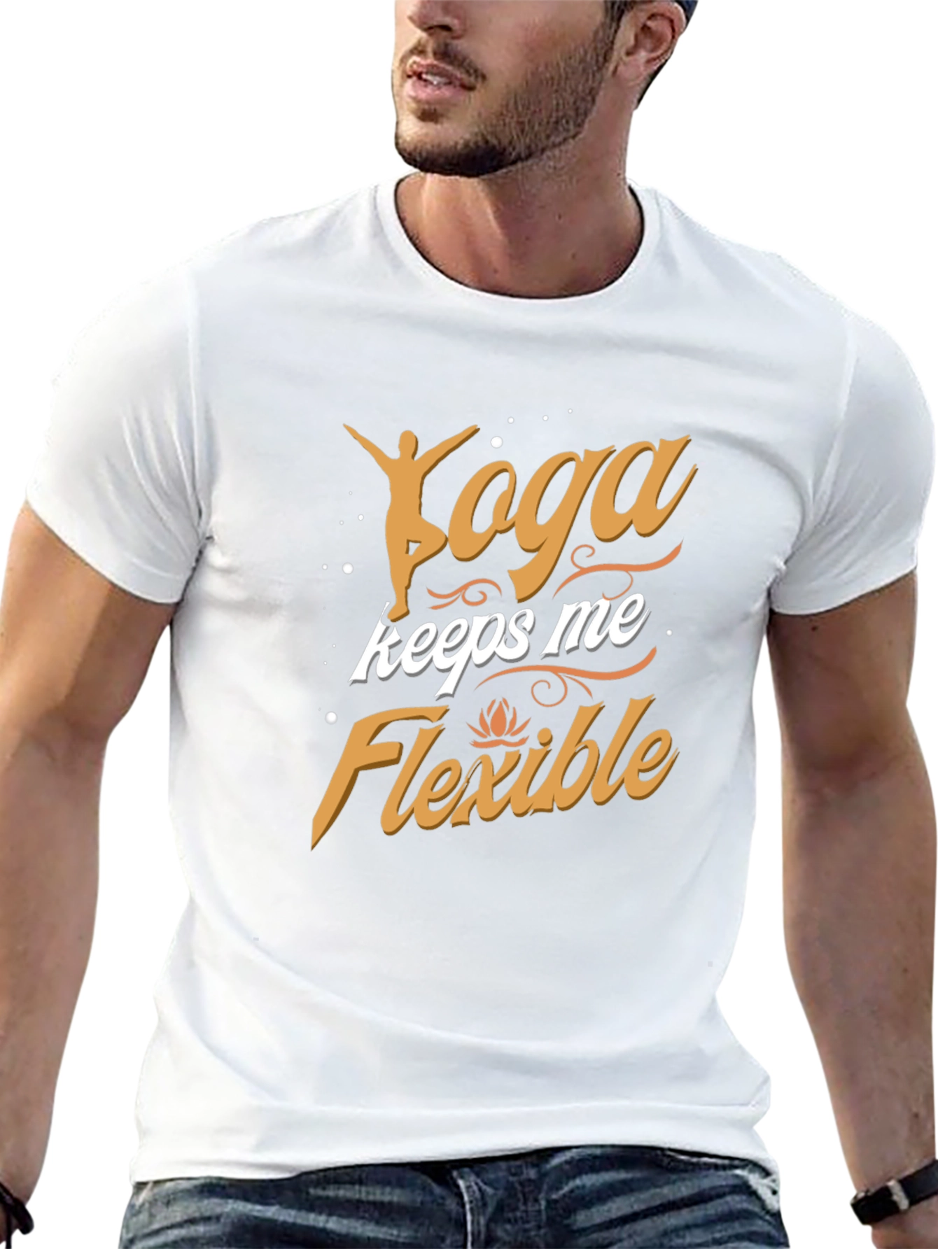 Yoga Keeps Me Flexible Mens Black T-Shirt