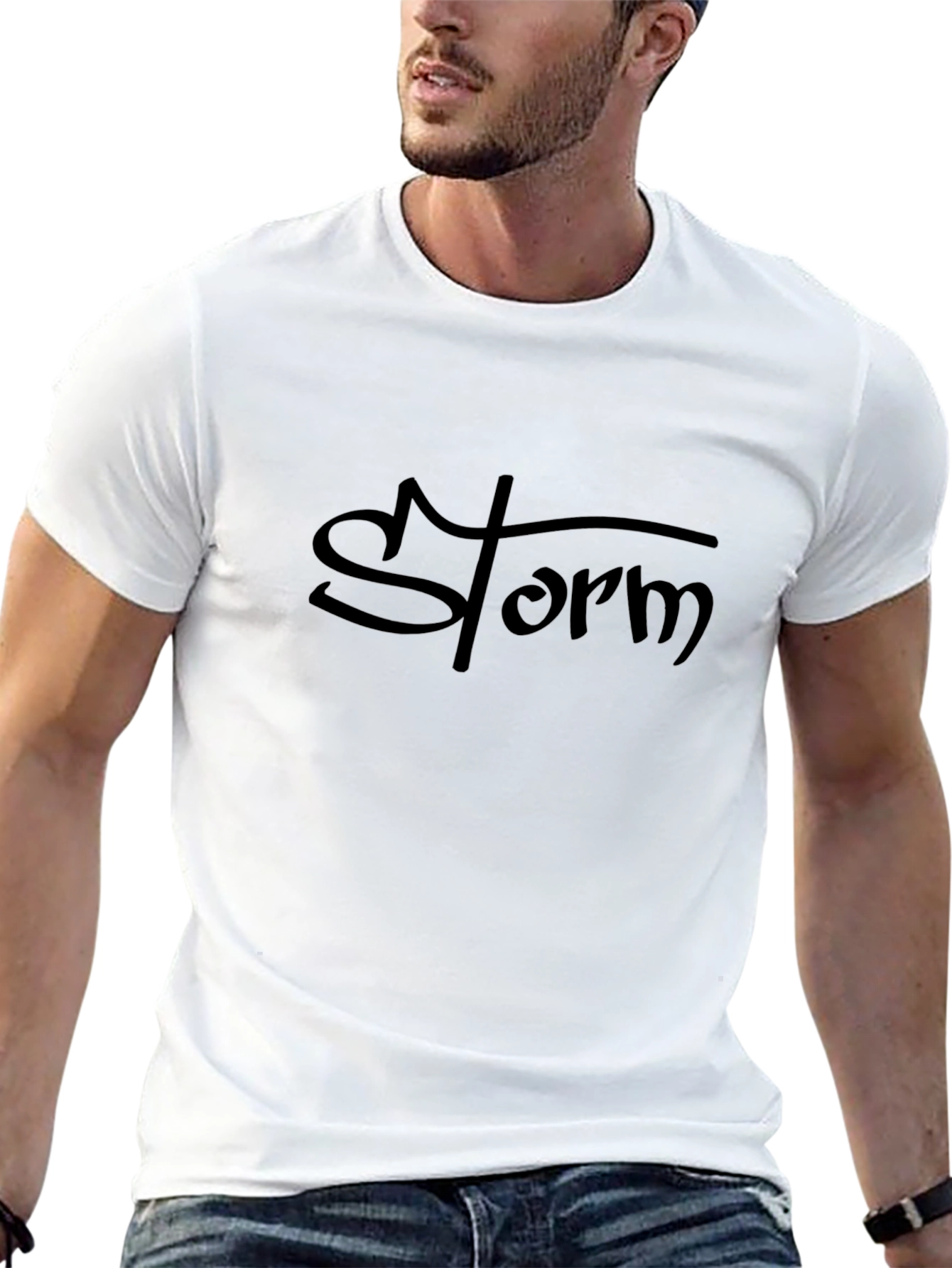 Storm Graphic Black T-Shirt - Casual Comfort