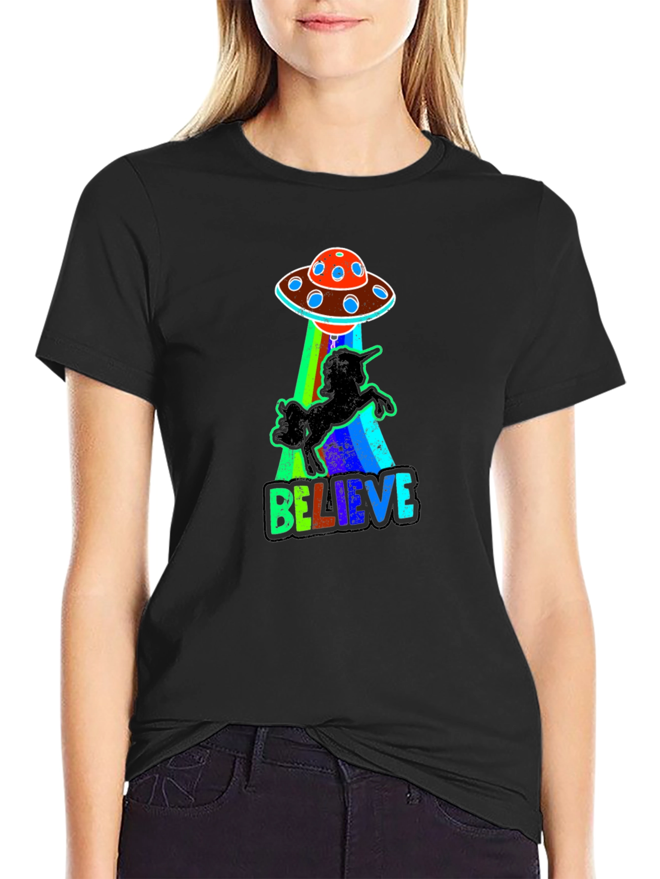 Believe UFO Unicorn T-Shirt