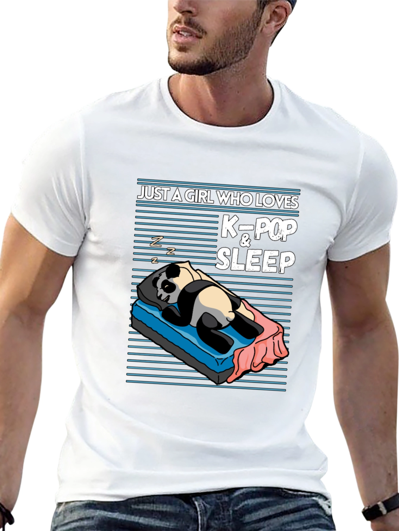 K-Pop Panda Sleep T-Shirt