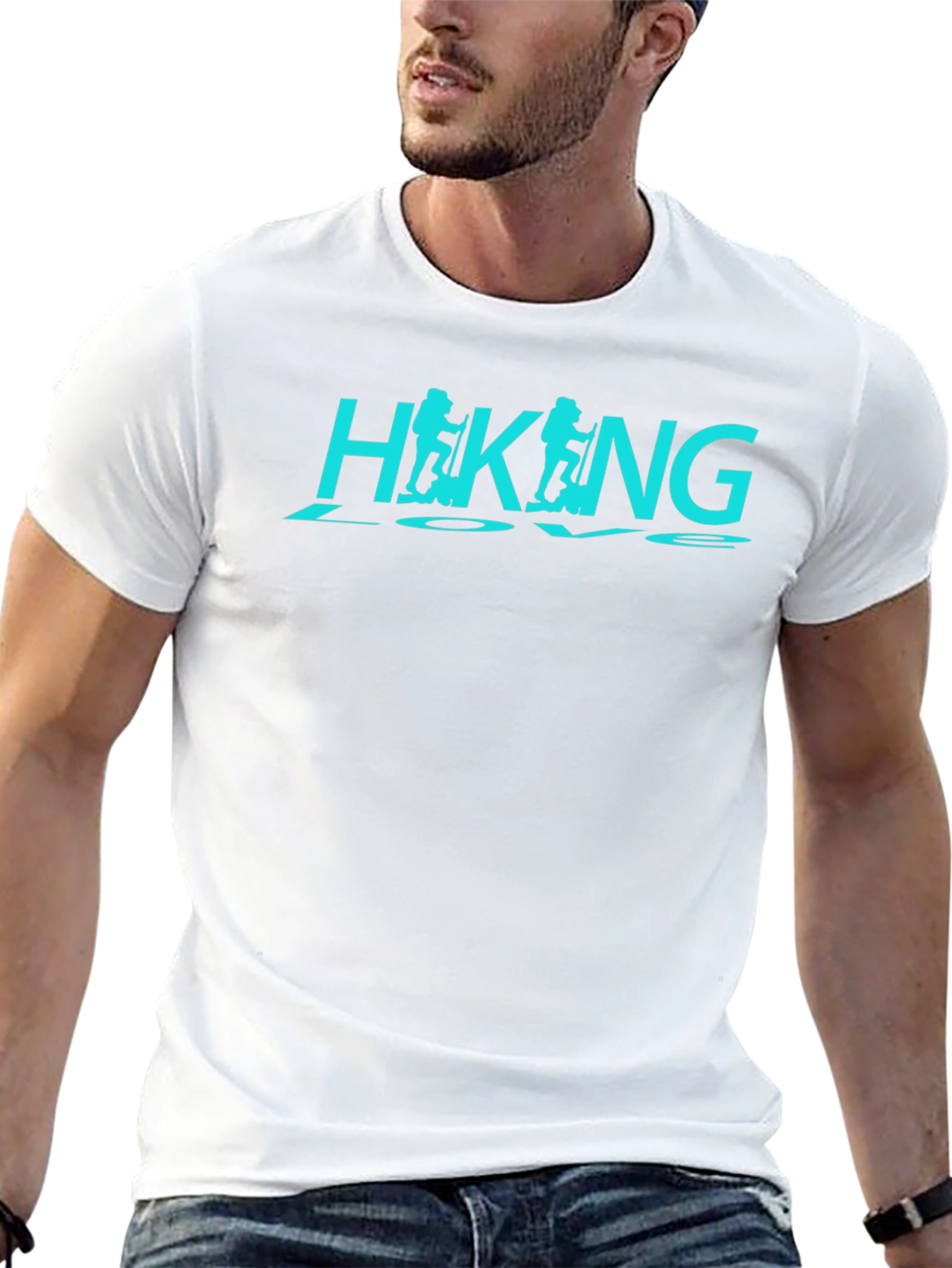 Hiking Love Black Graphic T-Shirt