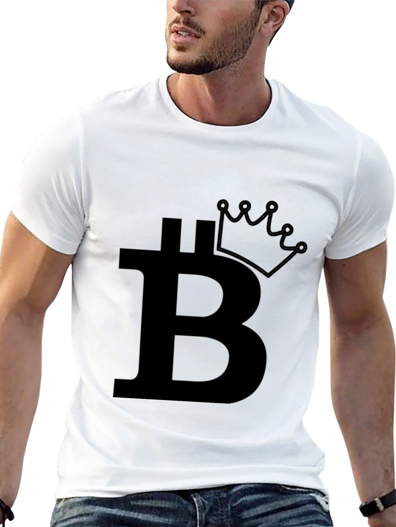 Bitcoin Crown Black T-Shirt - Crypto King