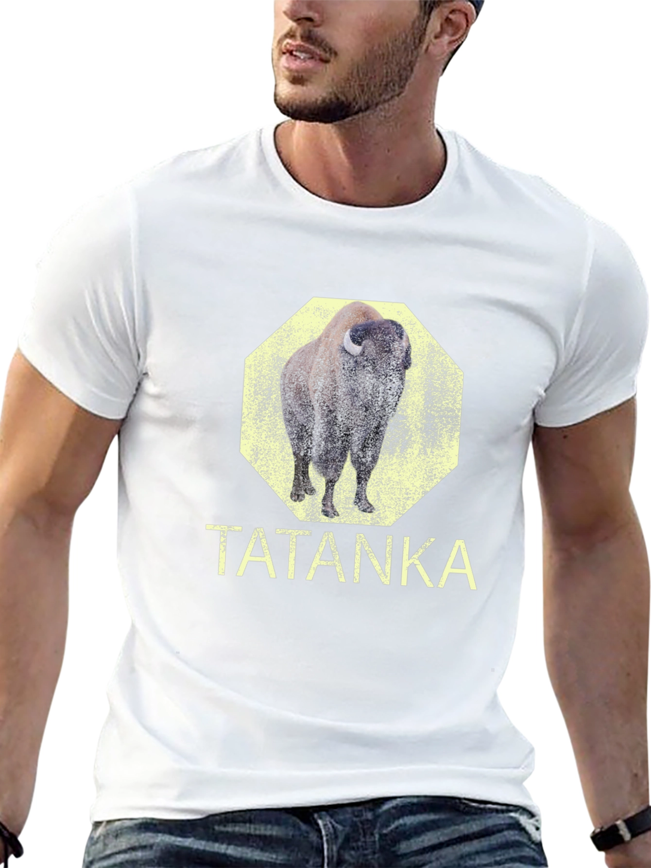 Tatanka Bison Graphic Tee - Black Cotton T-Shirt