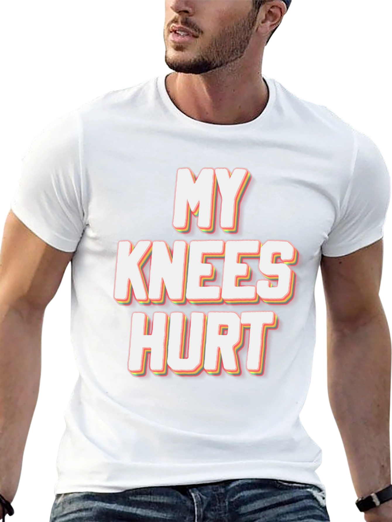 My Knees Hurt Graphic Tee - Funny T-Shirt