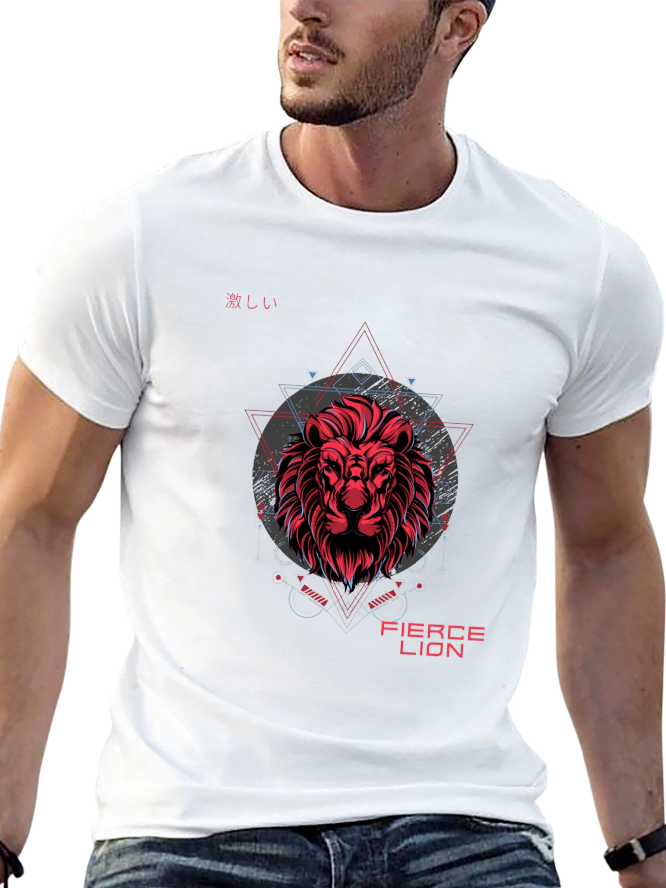 Fierce Lion Graphic Tee - Black
