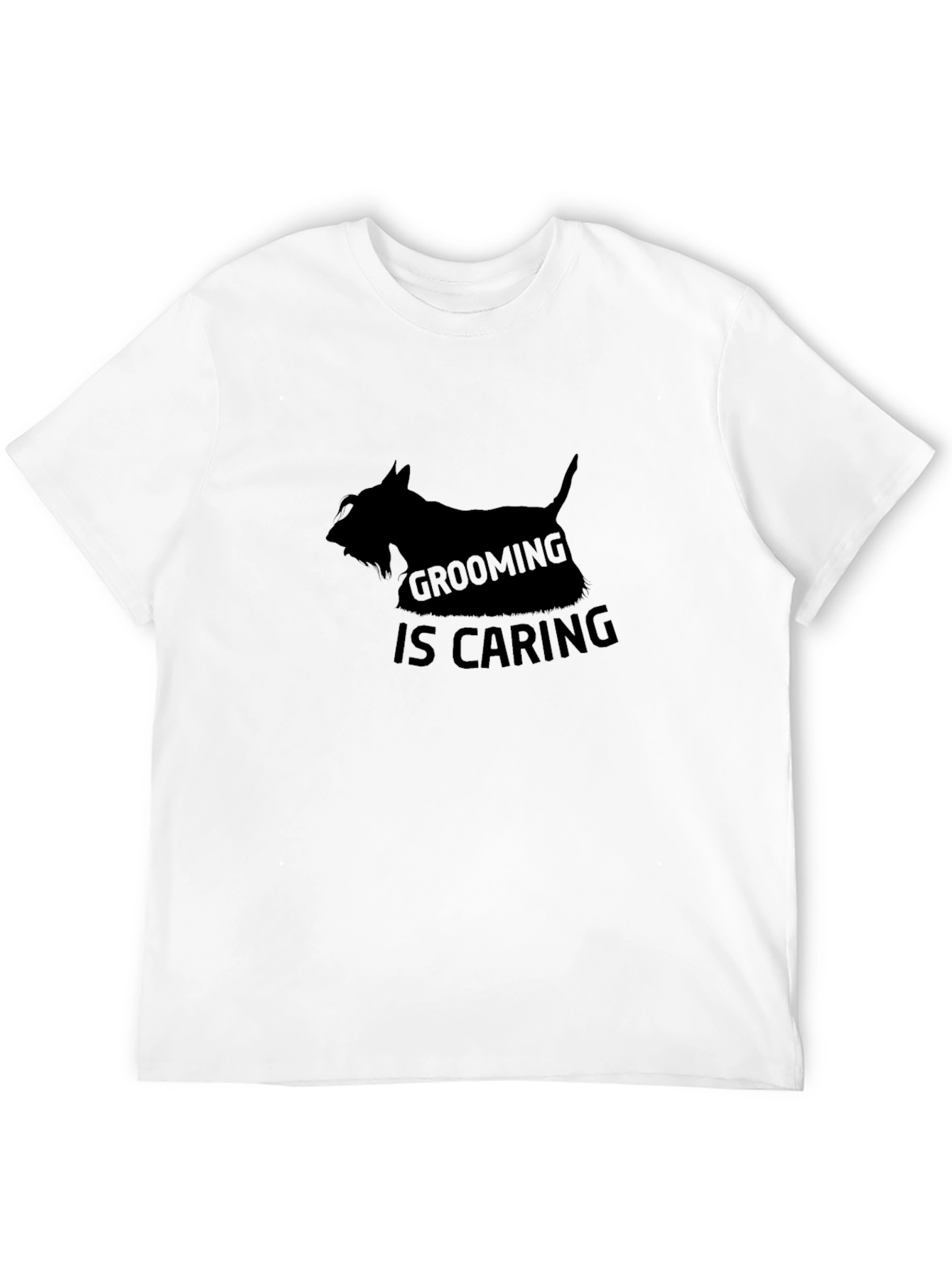 Grooming is Caring Black Dog T-Shirt