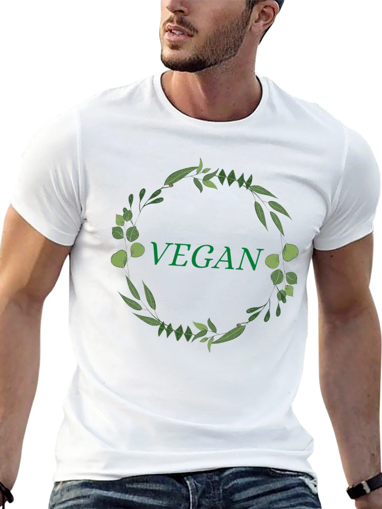 Vegan Wreath T-Shirt - Stylish & Eco-Friendly