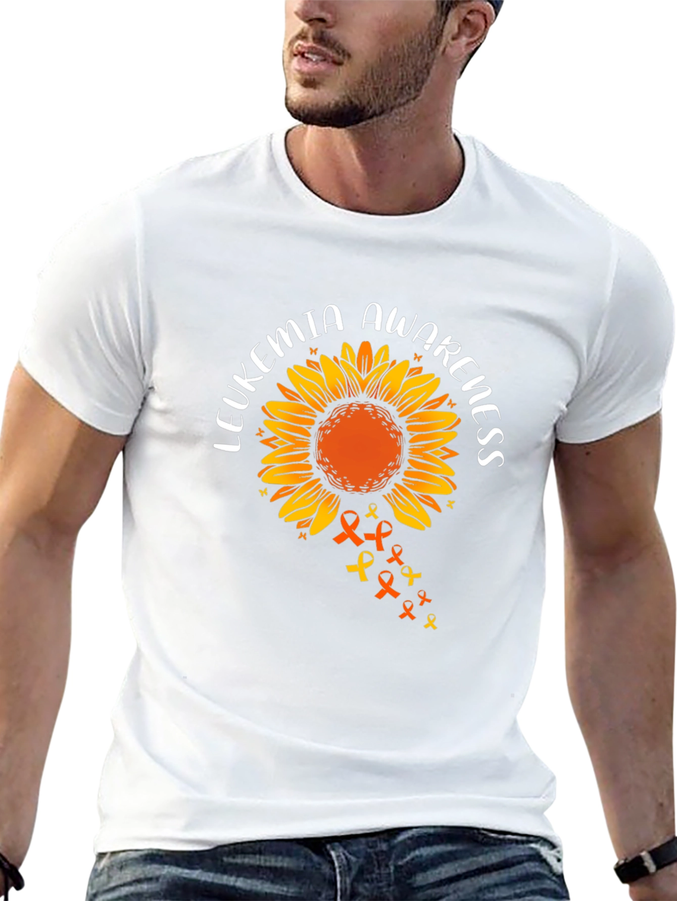 Leukemia Awareness Sunflower Graphic Tee