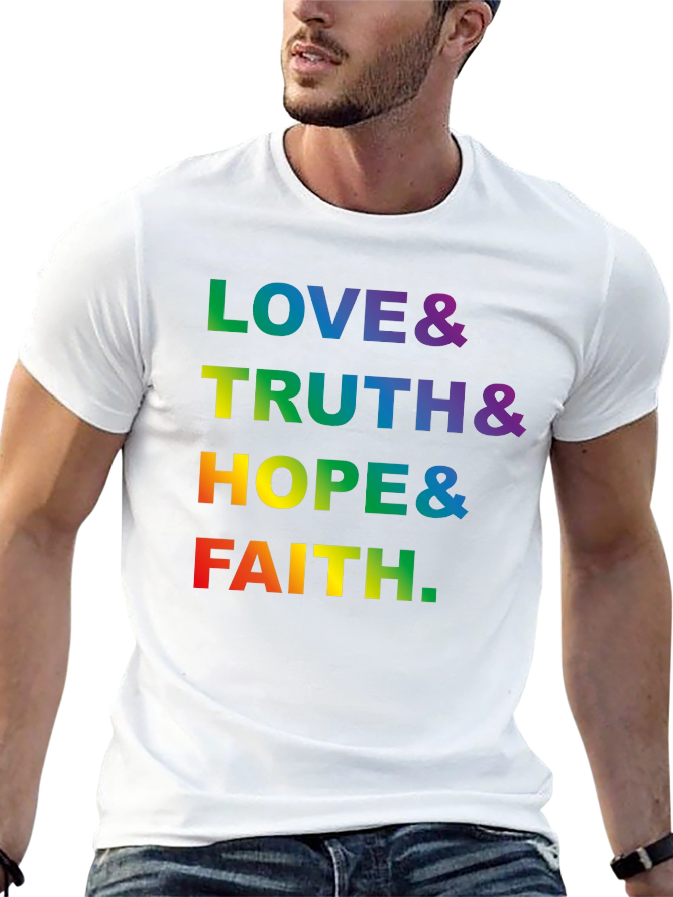 Love Truth Hope Faith LGBTQ Pride Graphic T-Shirt
