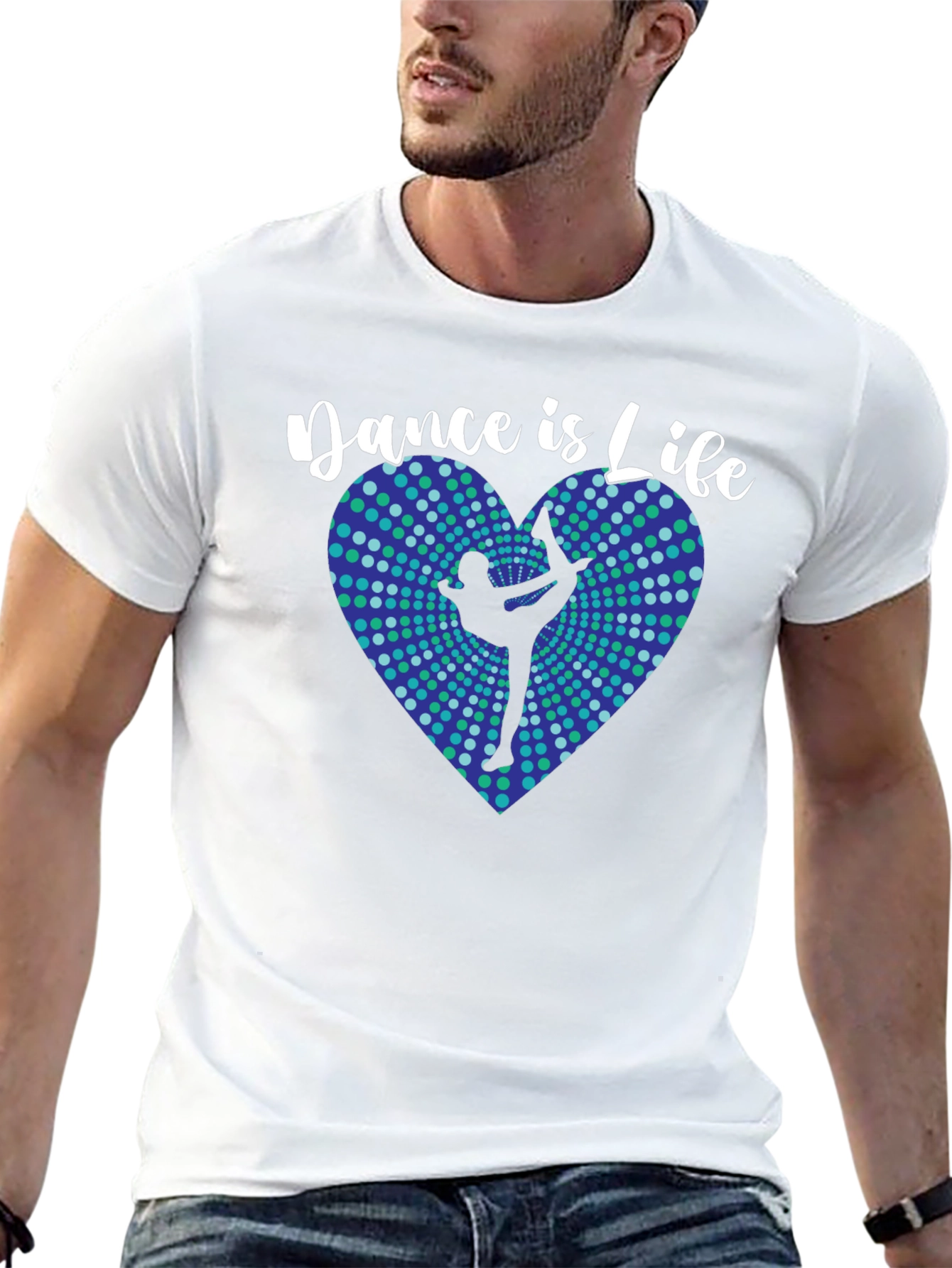 Dance Is Life Black T-Shirt - Heart Design