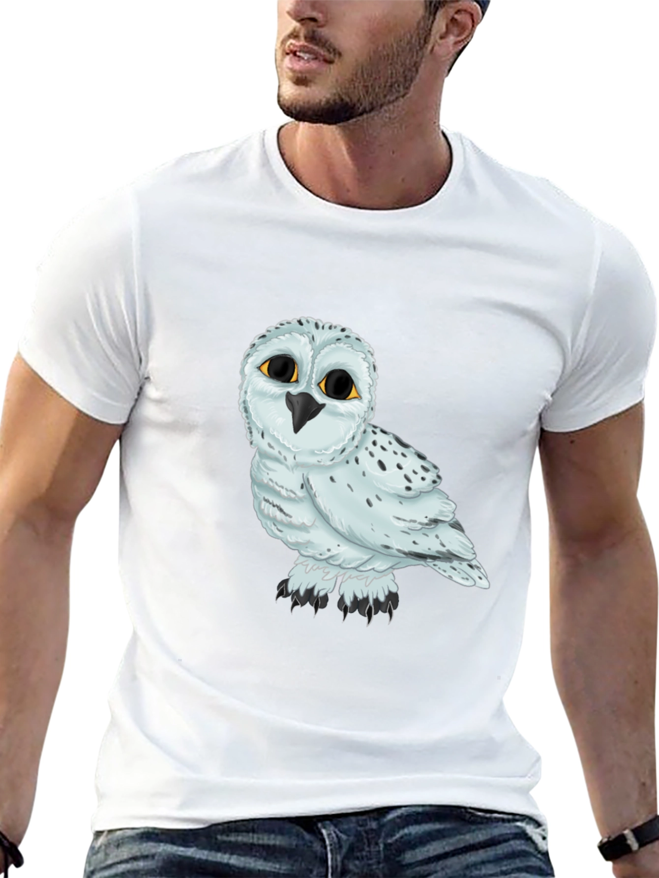 Owl Graphic Black T-Shirt Unisex