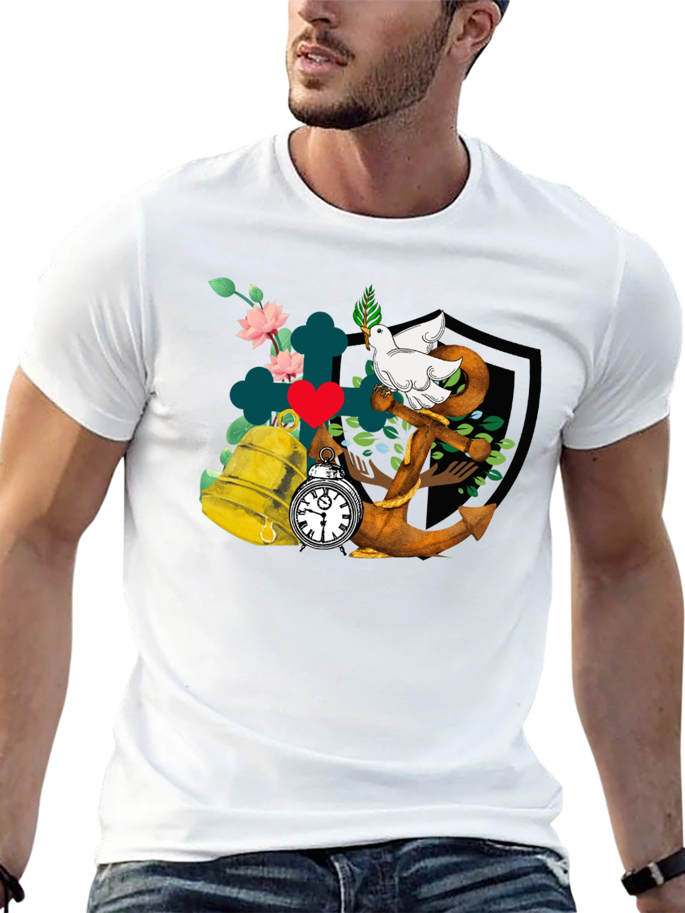 Dove Anchor Bell T-Shirt