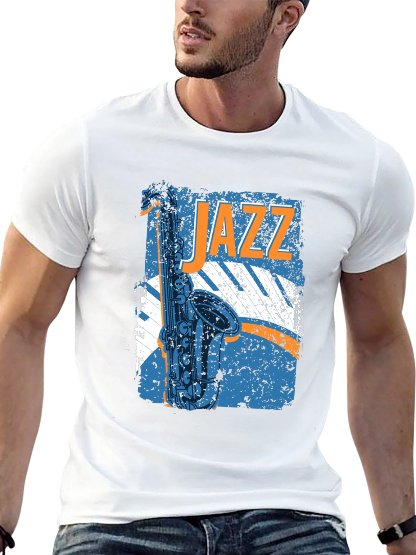 Jazz Saxophone Graphic T-Shirt - Music Lover Tee