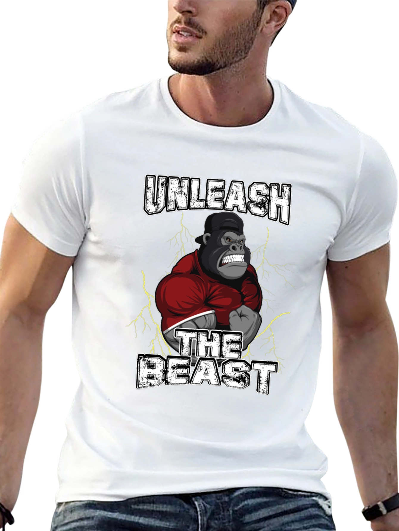 Unleash the Beast Gorilla Graphic T-Shirt