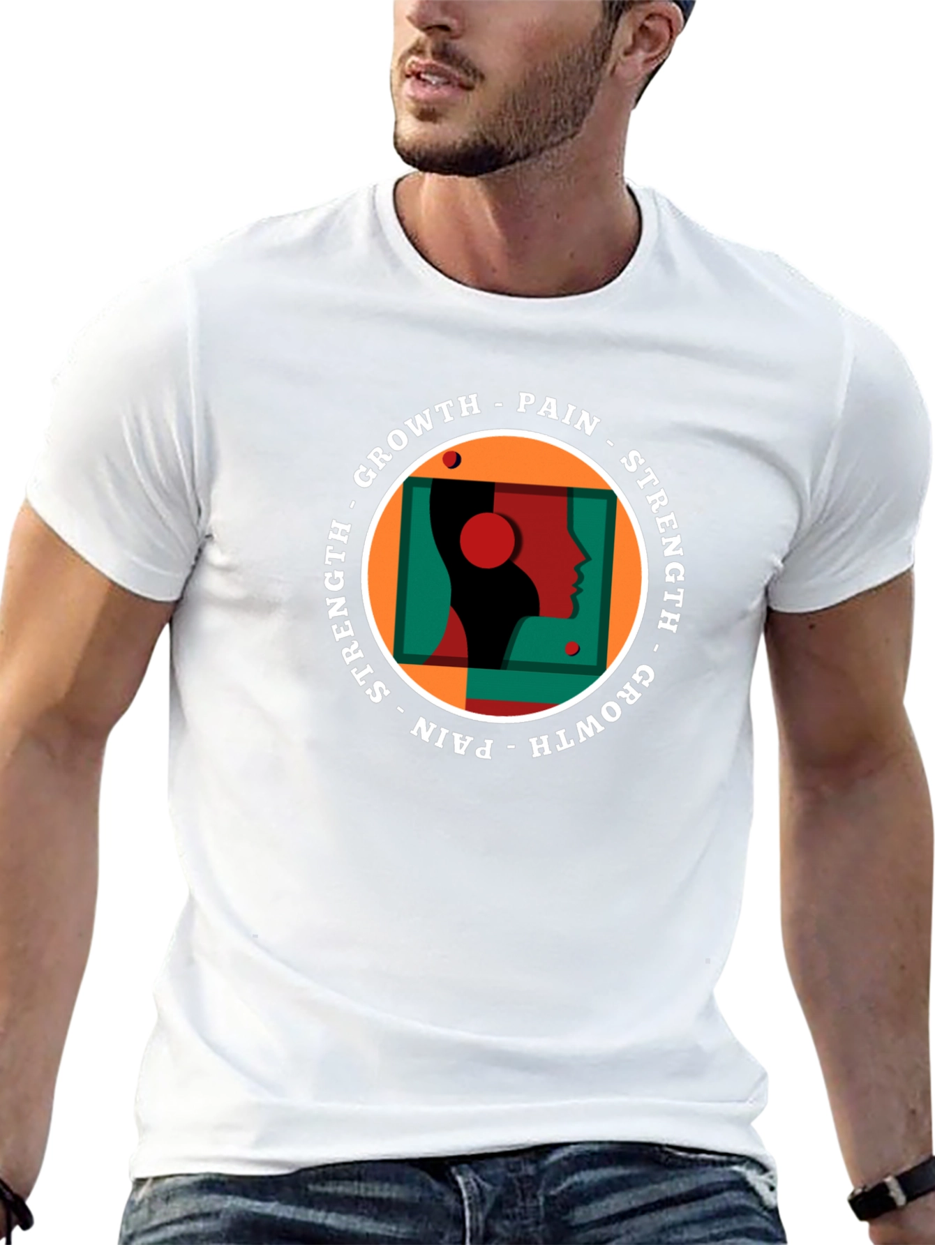 Growth Pain Strength Graphic Tee - Black