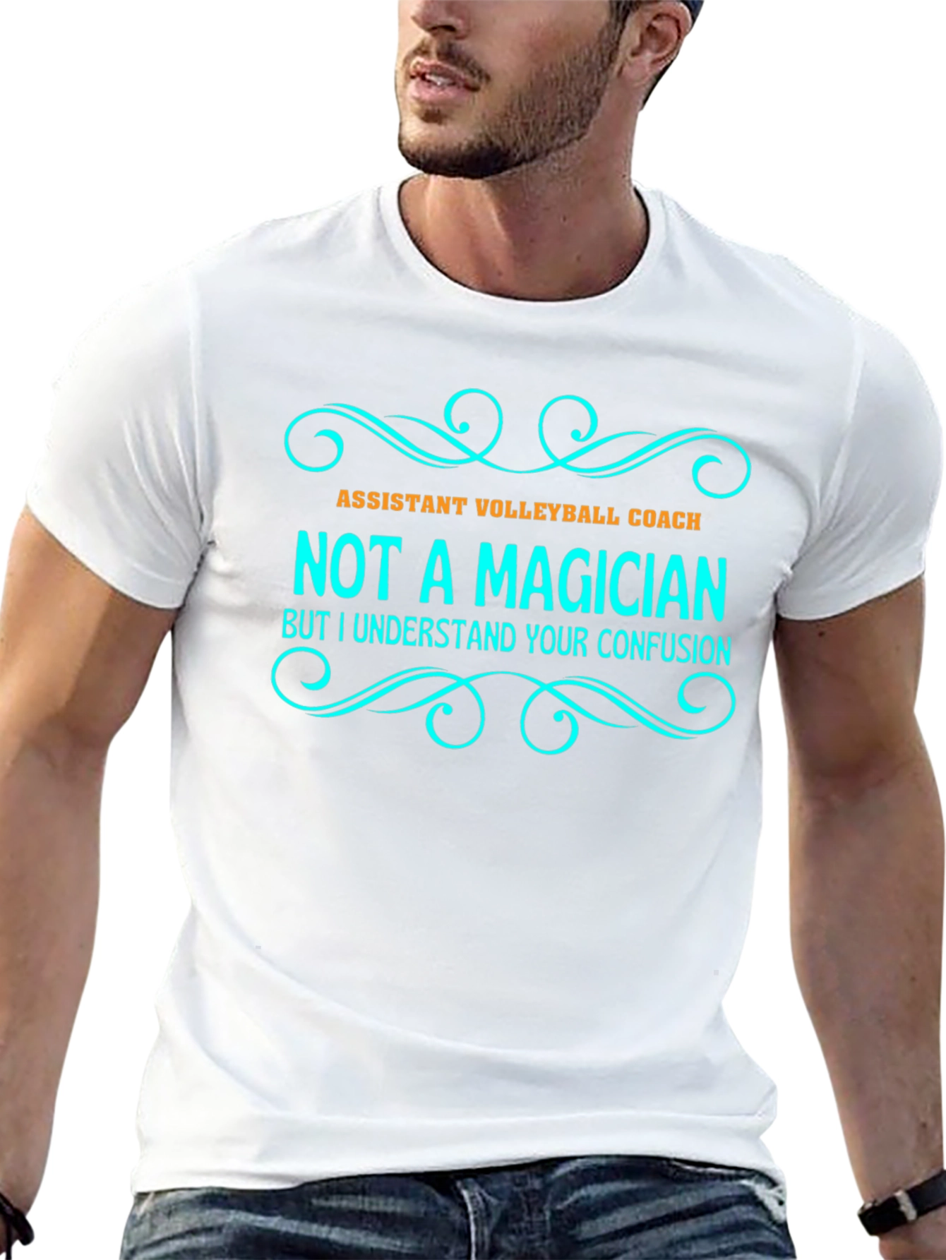 Funny Volleyball Coach T-Shirt - Not a Magician