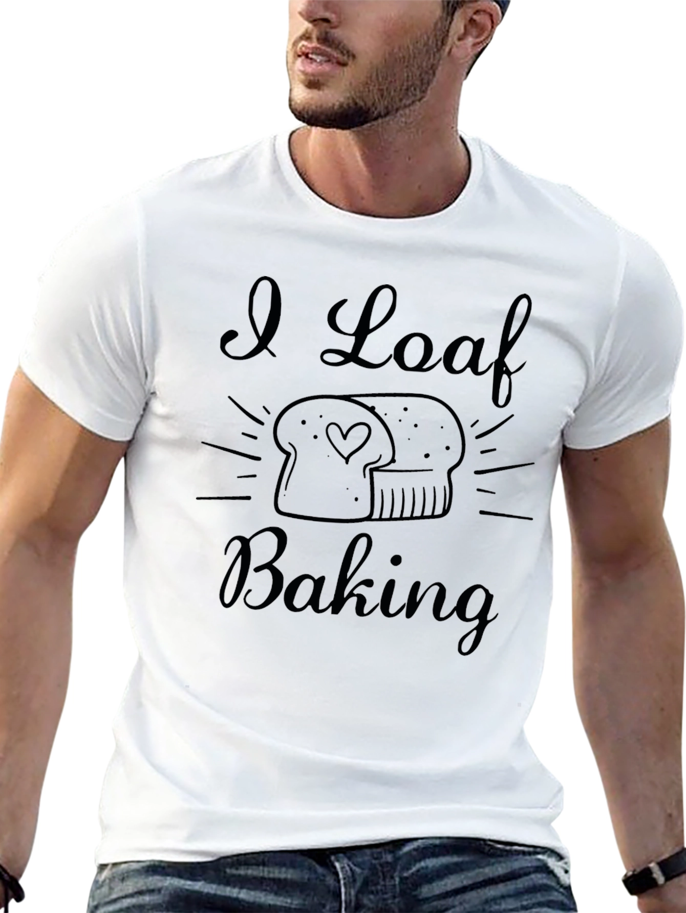 I Loaf Baking T-Shirt - Black Funny Baker Tee